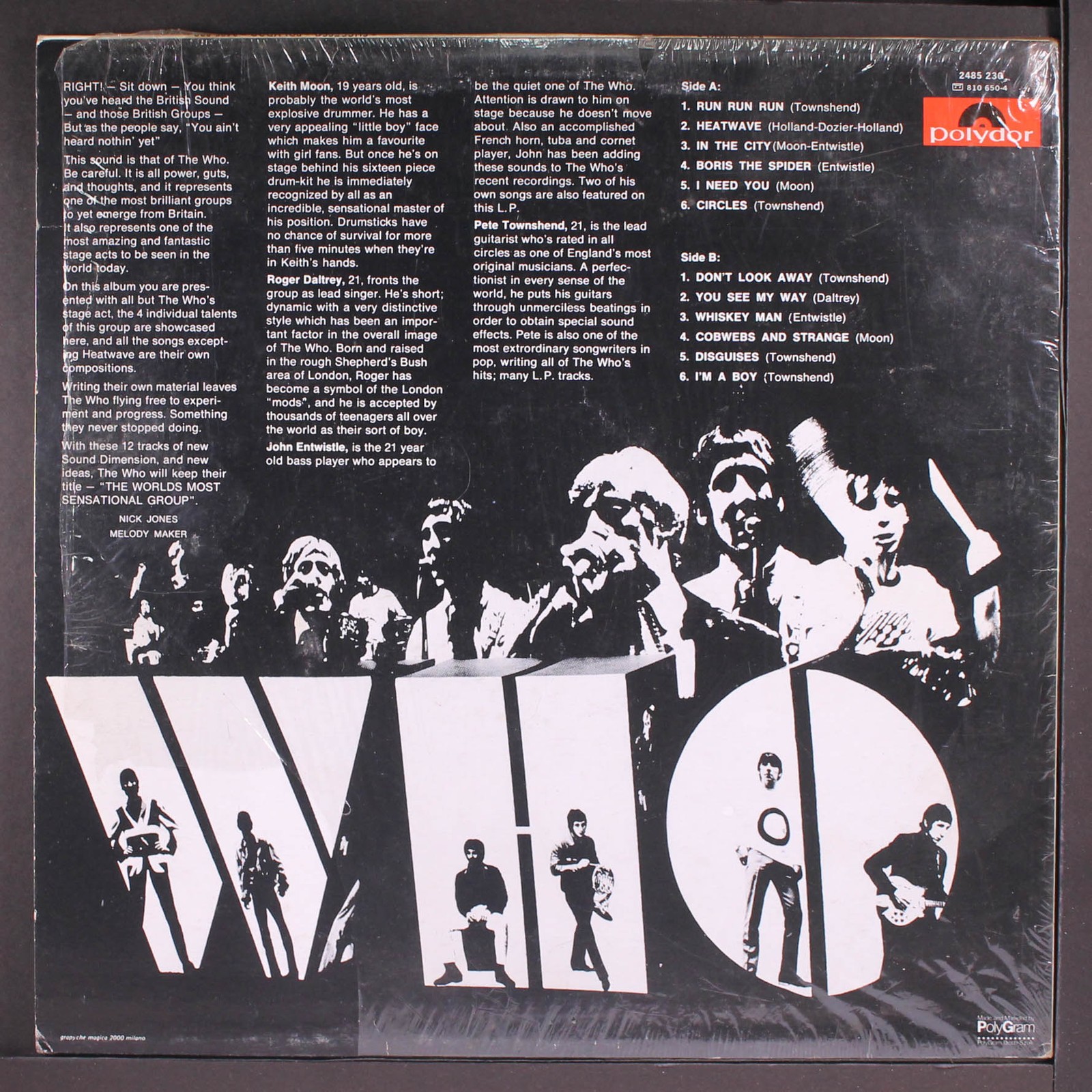 WHO: the who POLYDOR 12″ LP 33 RPM Italy