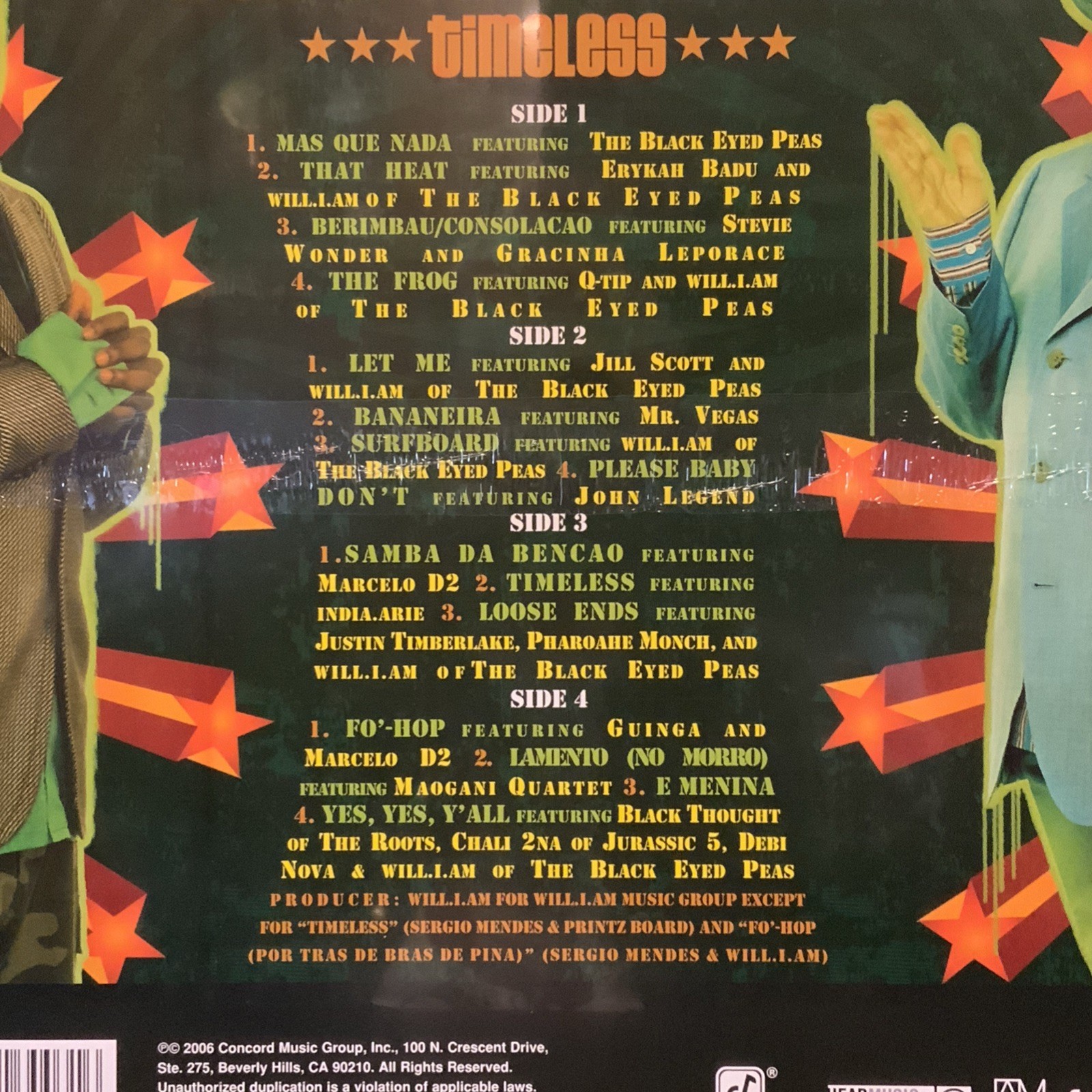 Sergio Mendes – Timeless, 2006 US 1st Press 2x Vinyl LP SEALED Hip Hop, Latin