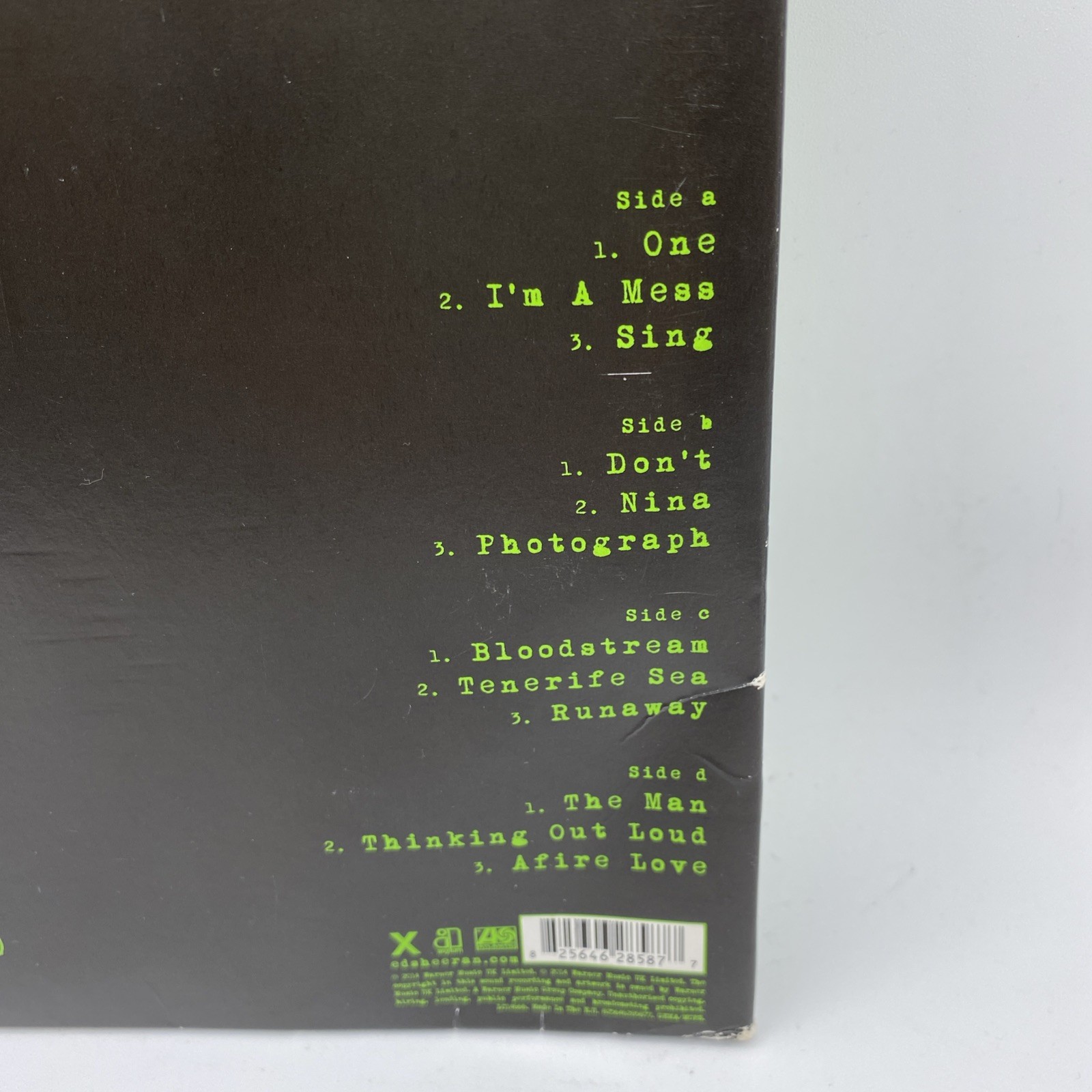 Ed Sheeran X Multiply Vinyl 2LP Record Album 2014 Green Black Gatefold 45 RPM