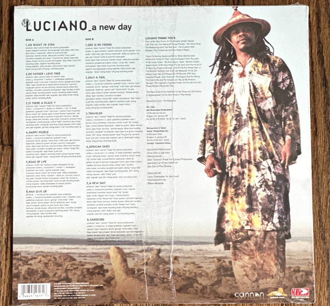 LUCIANO -A NEW DAY -LP- (VINYL ALBUM 2001)