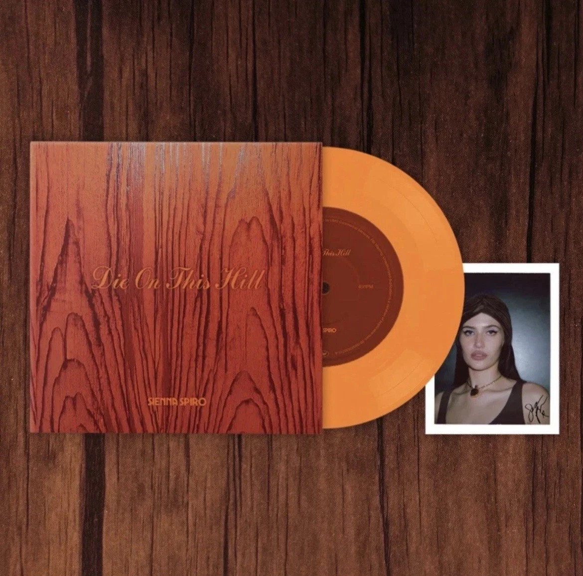 SIENNA SPIRO – Die On This Hill 7” Orange Vinyl w/ SIGNED Art Card – Presale