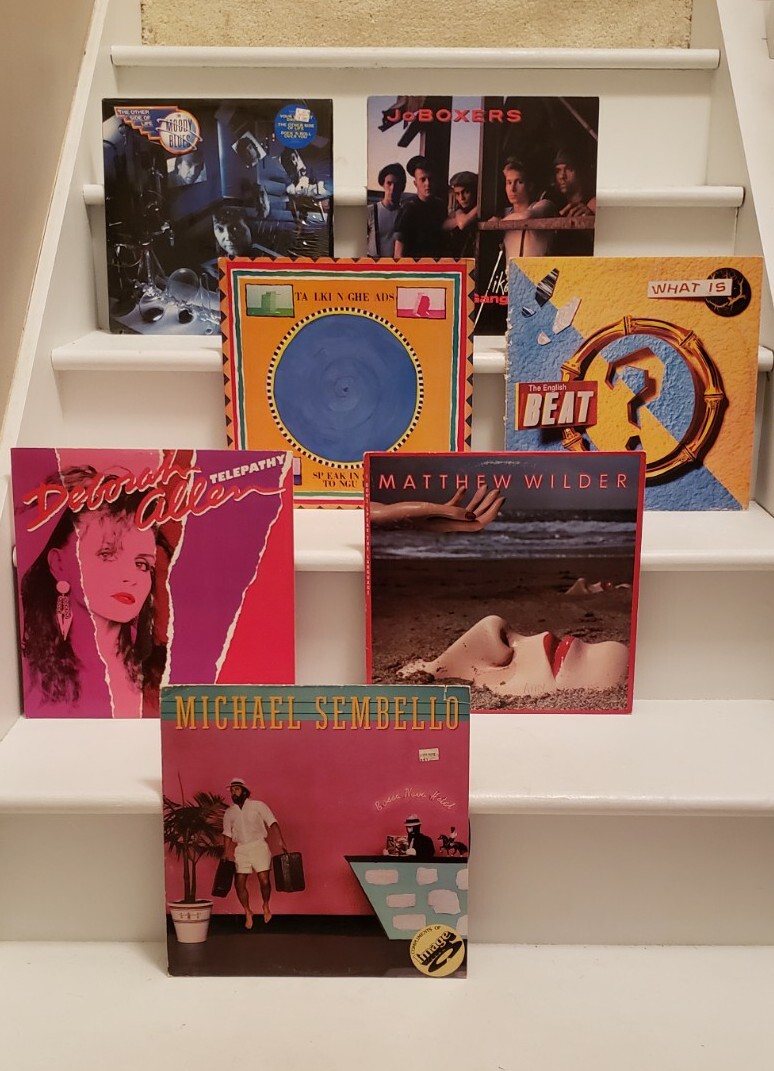 33 RPM LOT OF 7 1980s Music Various Artists Vinyl Records Albums 12″