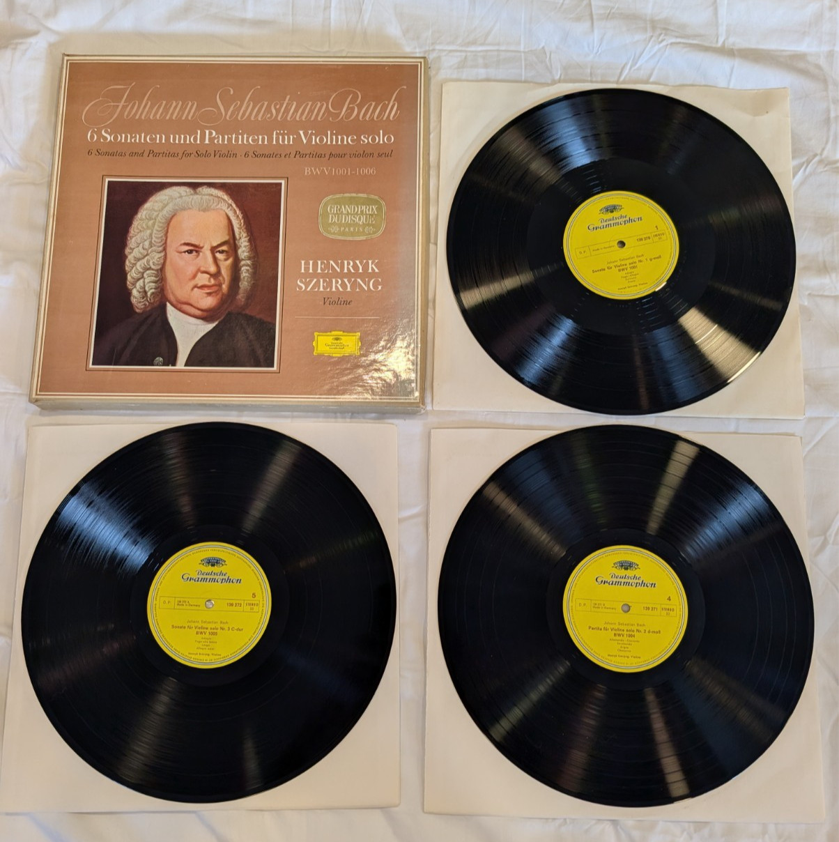 J.S. Johann Sebastian Bach 6 Sonatas & Partitas for Solo Violin Szeryng 3 LP DG