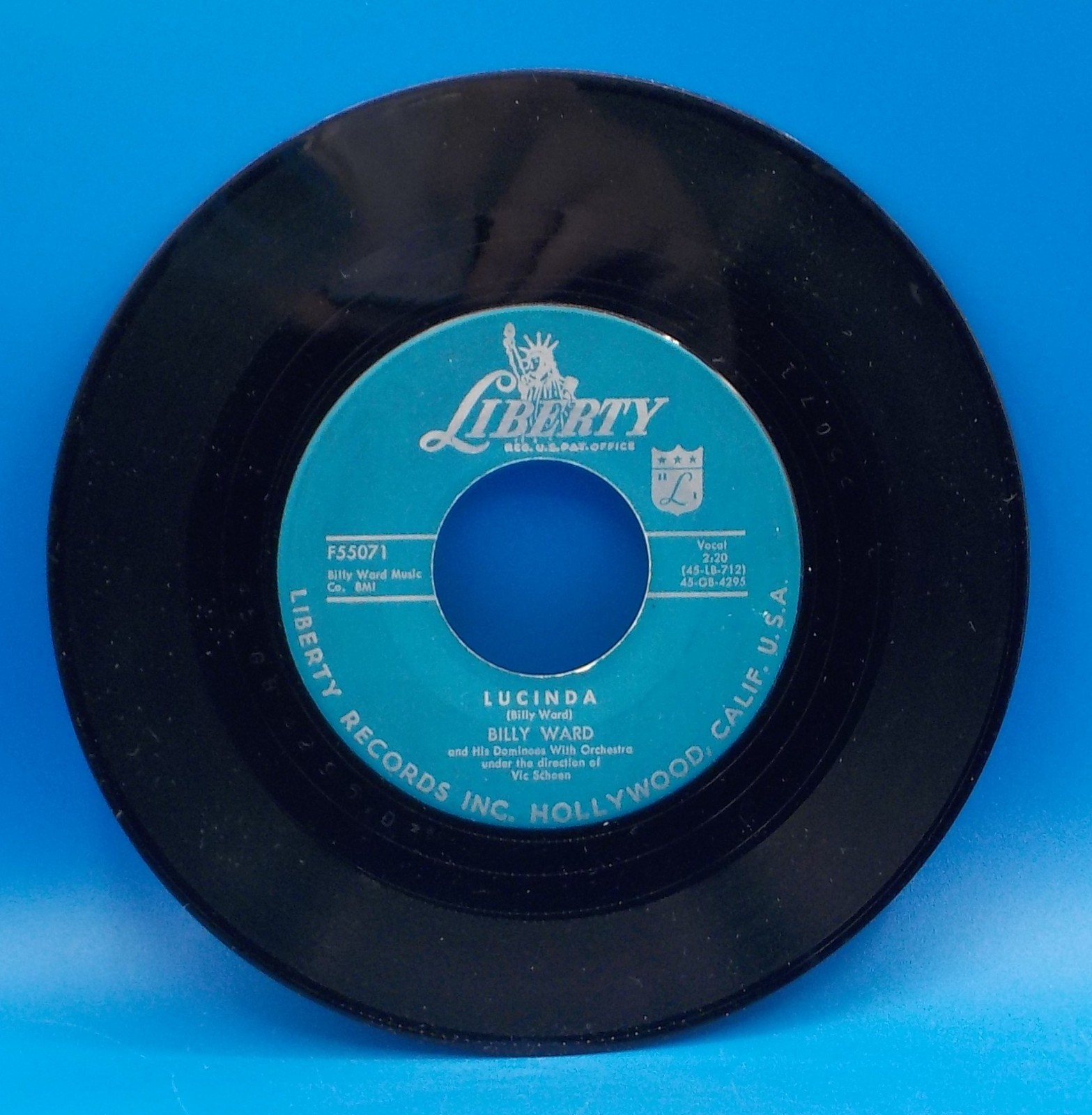Billy Ward 45 “Lucinda / Star Dust” VG++ M5