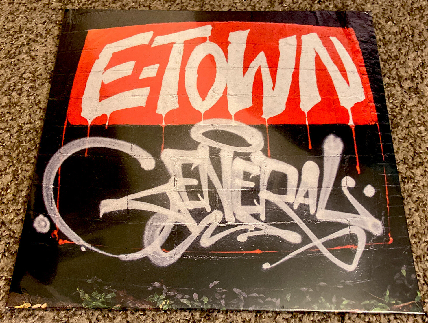 brainorchestra E-Town General LP Red + Black Puddle #19/85 Graffiti Cover SEALED