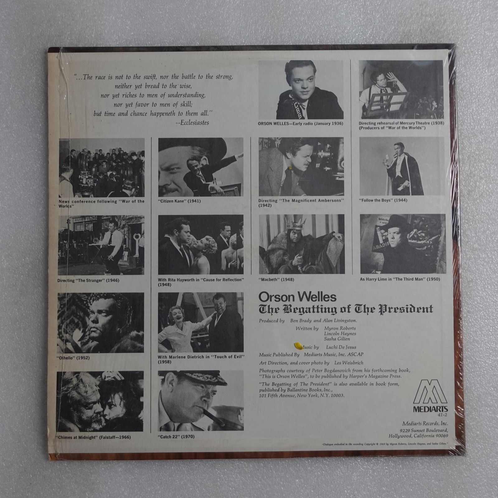 Orson Welles Begatting Of The President LP Vinyl Album Record Non-Music Pop