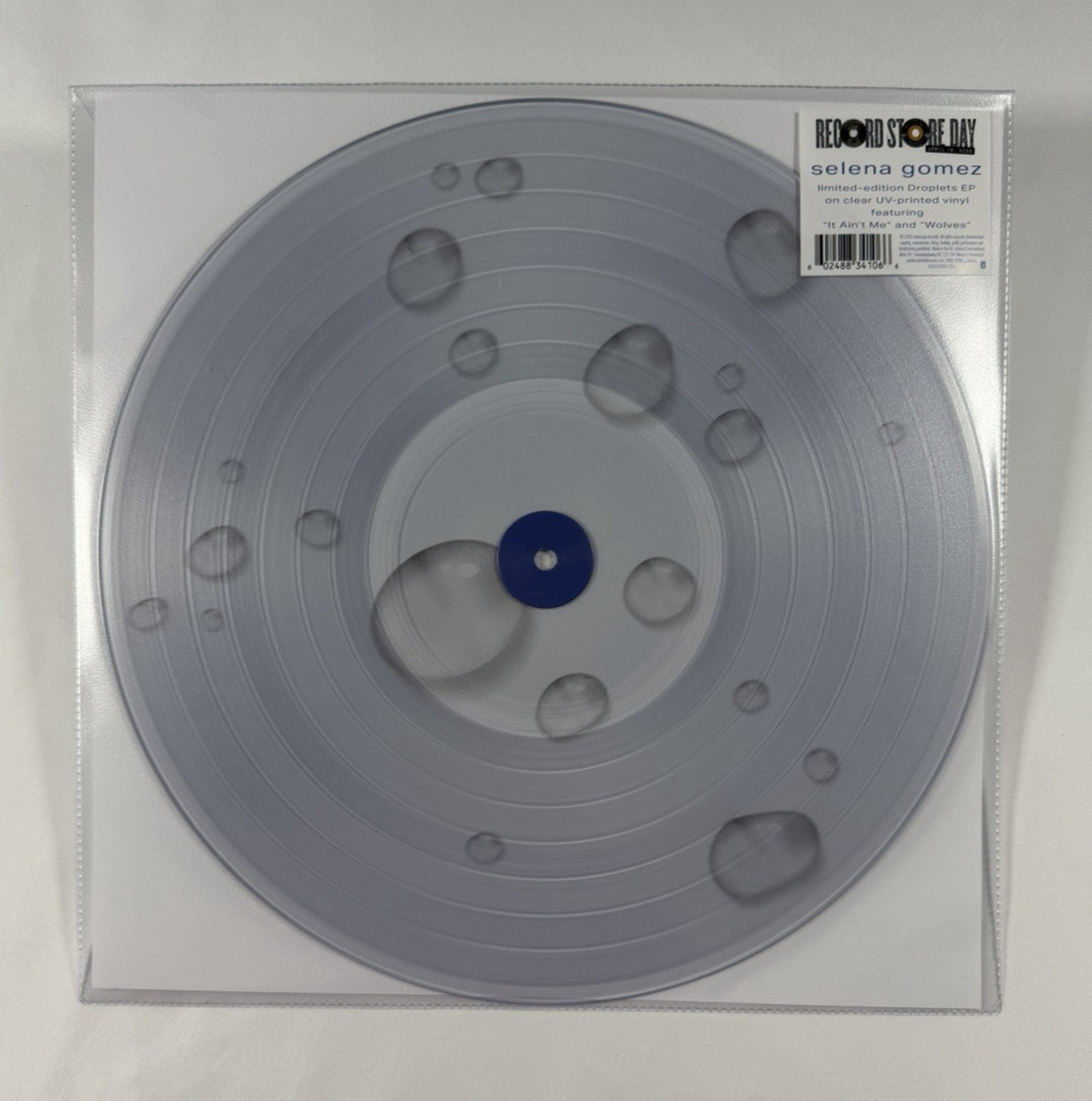 Brand New Selena Gomez Droplets Record Store Day Limited Edition Clear Vinyl RSD
