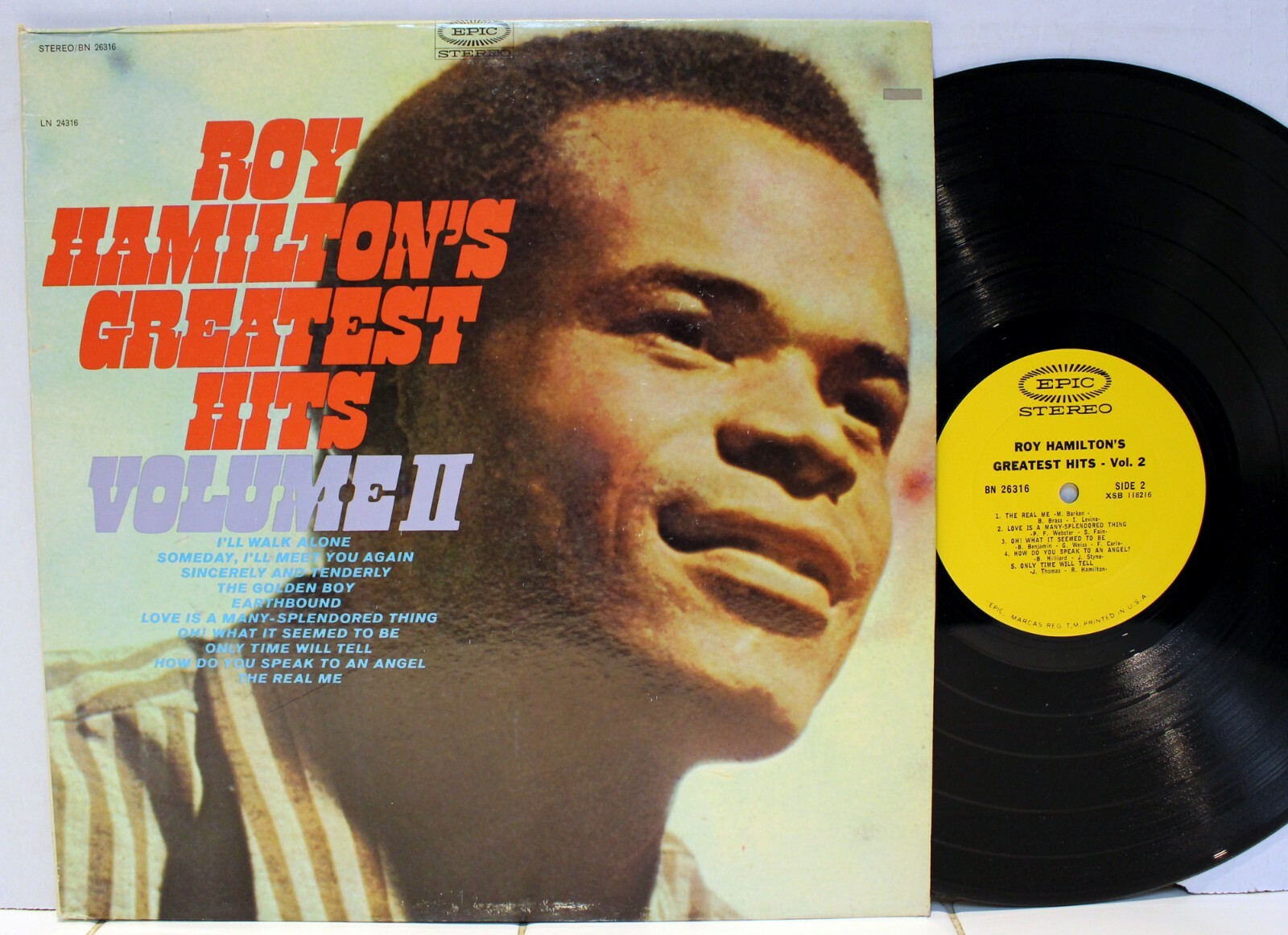 Rare Pop / Rock ‘n Roll LP – Roy Hamilton’s Greatest Hits Volume II – Epic Promo