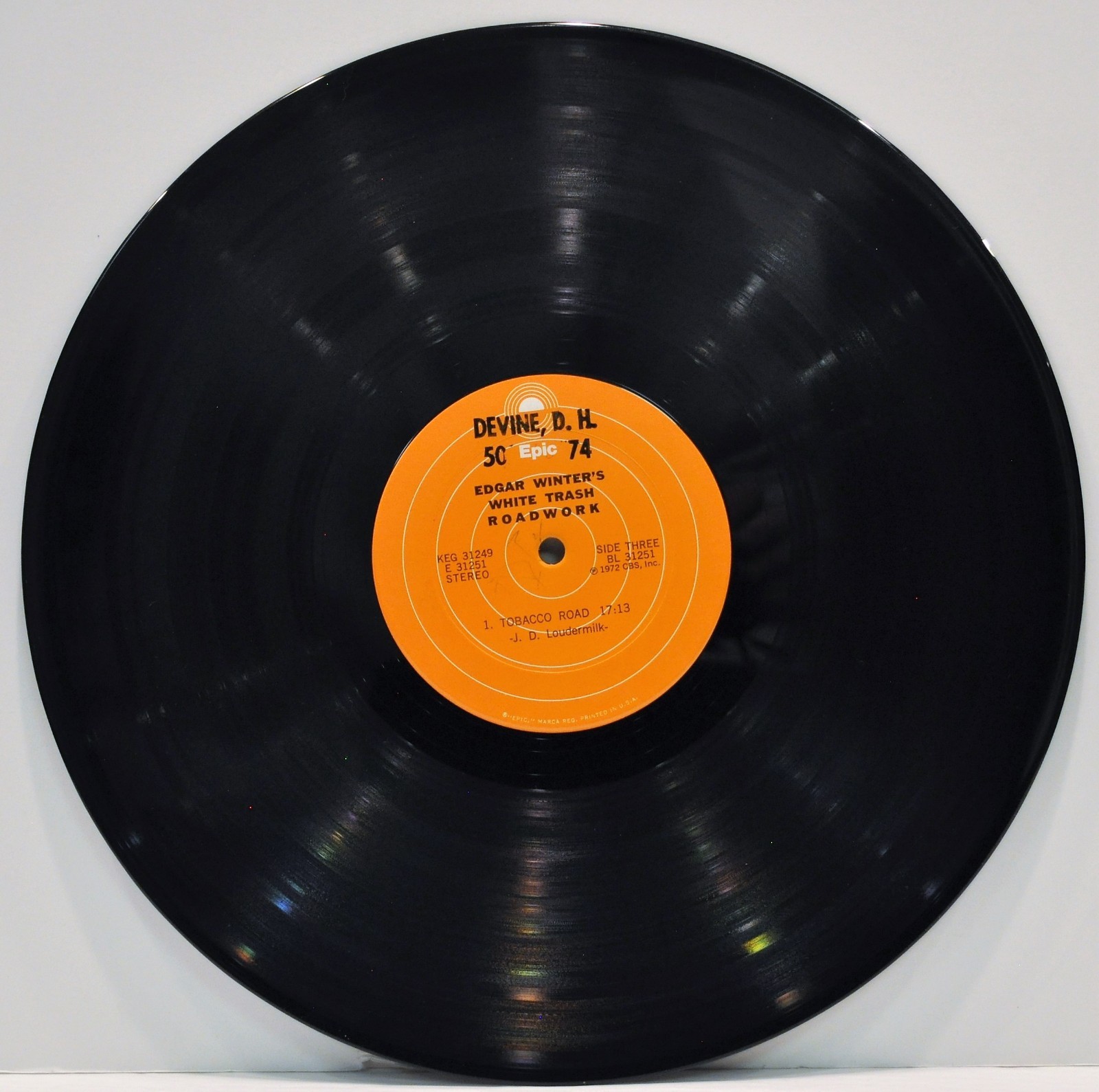 “Edgar Winter’s White Trash Roadwork” w/ Rick Derringer Double LP 1972 KEG 31249