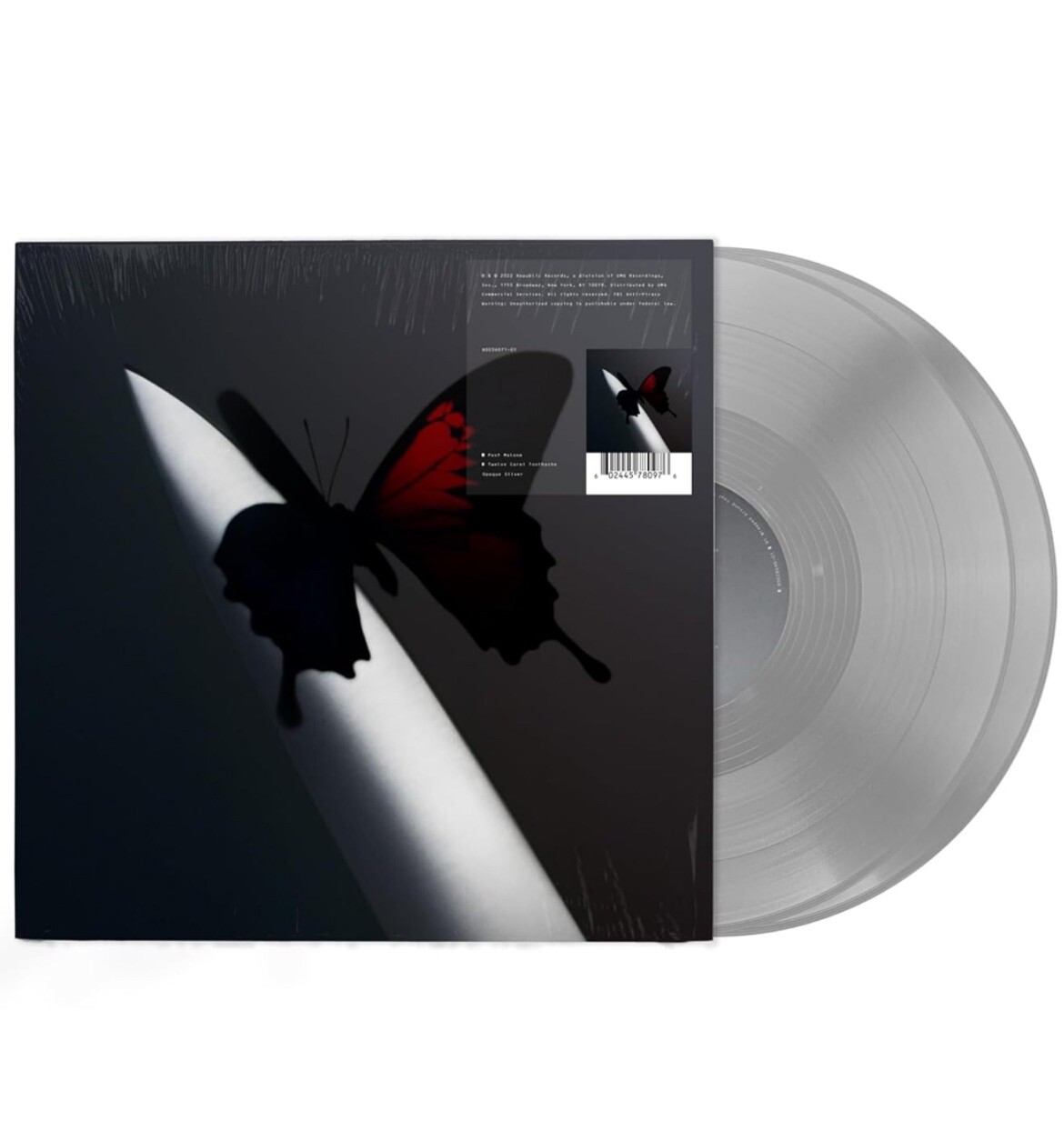 Post Malone 12 Twelve Carat Toothache Limited Edition Opaque SILVER 2LP