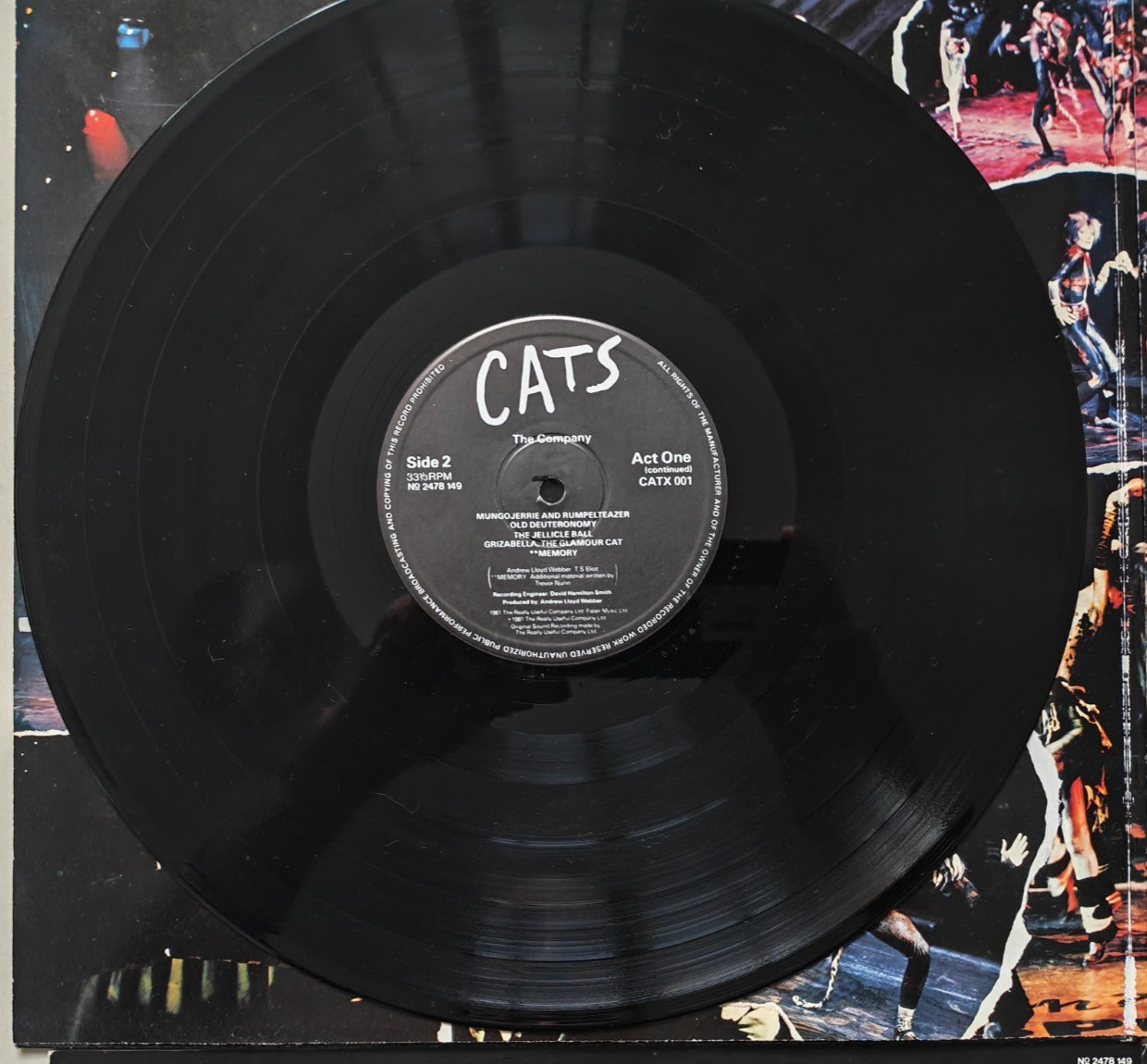Cats Andrew Lloyd Webber Musical Double LP 1981 Vinyl Record Polydor CATX 001