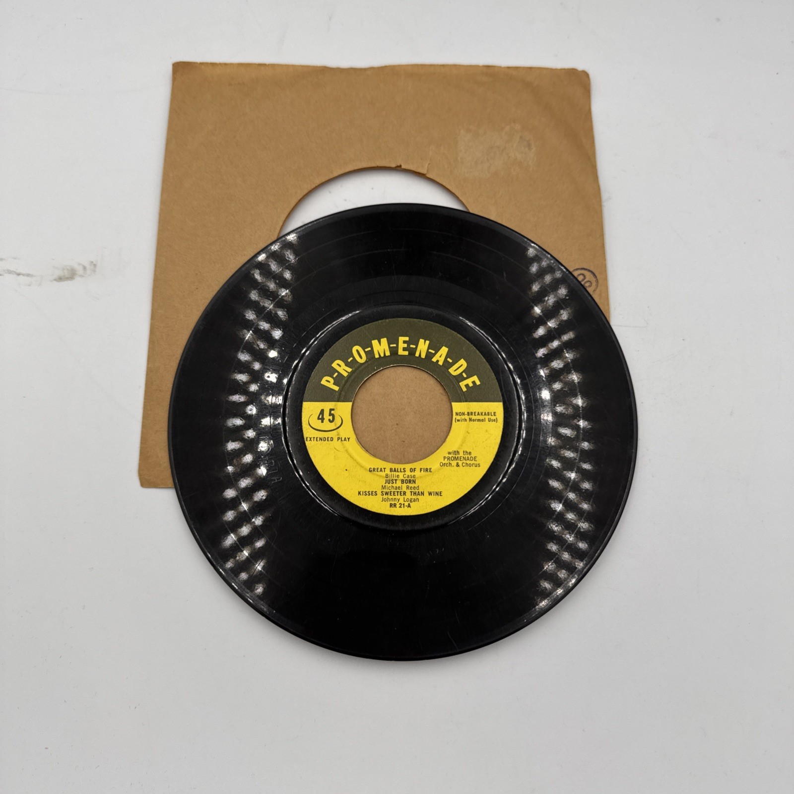 Promenade 45 RPM 7” Record – Johnny Logan – Allan Freed – The Wright Brothers ++