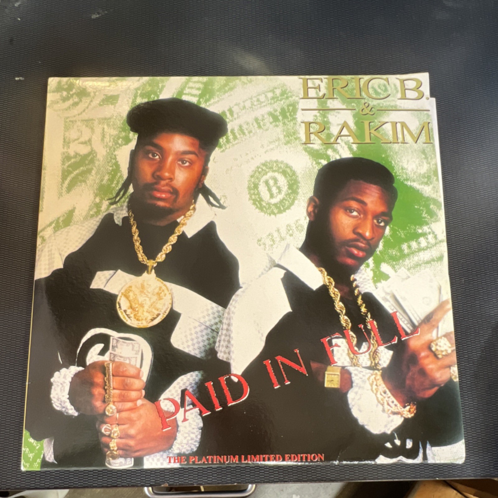 Eric B. & Rakim Paid in Full Platinum Limited Edition Clear Colored Vinyl LP 12″