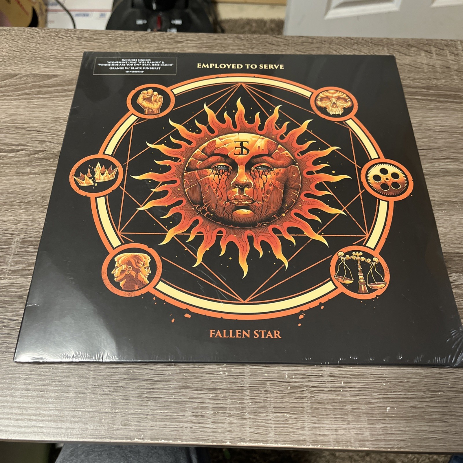 Employed to Serve – Fallen Star – Sunburst [New Vinyl LP] Orange with Black
