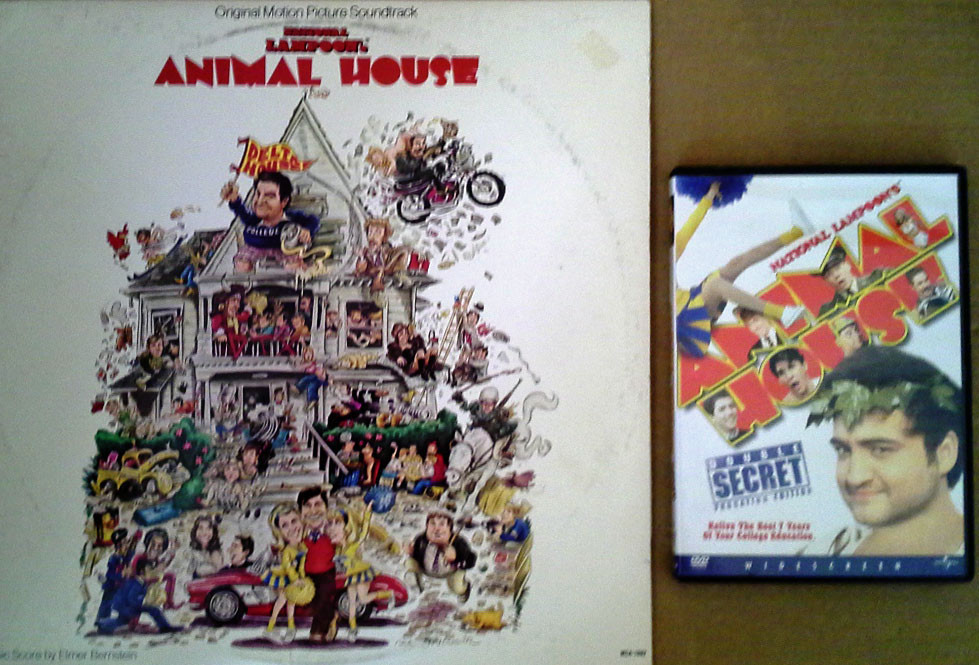 NATIONAL LAMPOON’S ANIMAL HOUSE – MCA LP + WIDESCREEN DVD