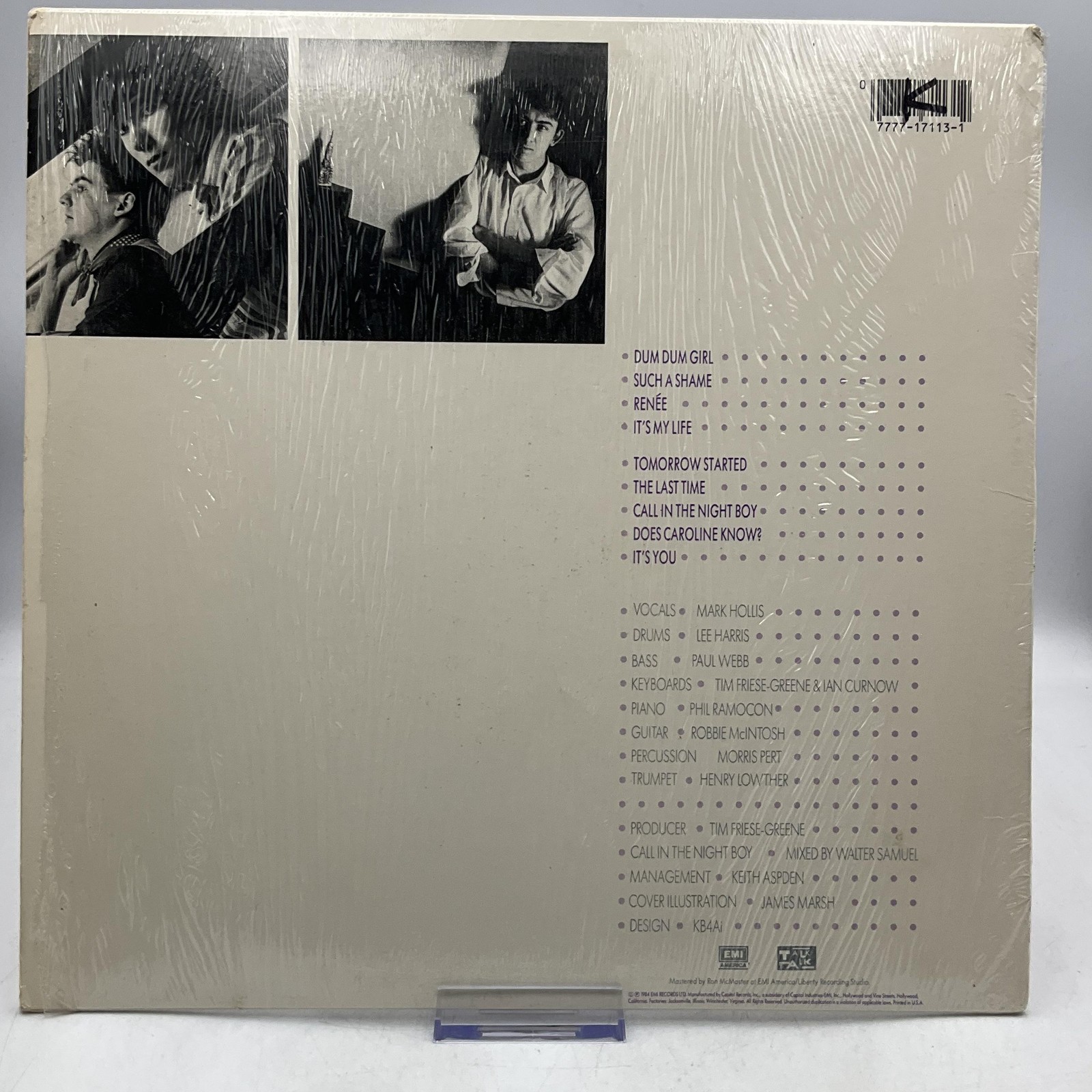 Vintage Talk Talk It’s My Life 12in Black Vinyl LP 1984 EMI USA New Wave