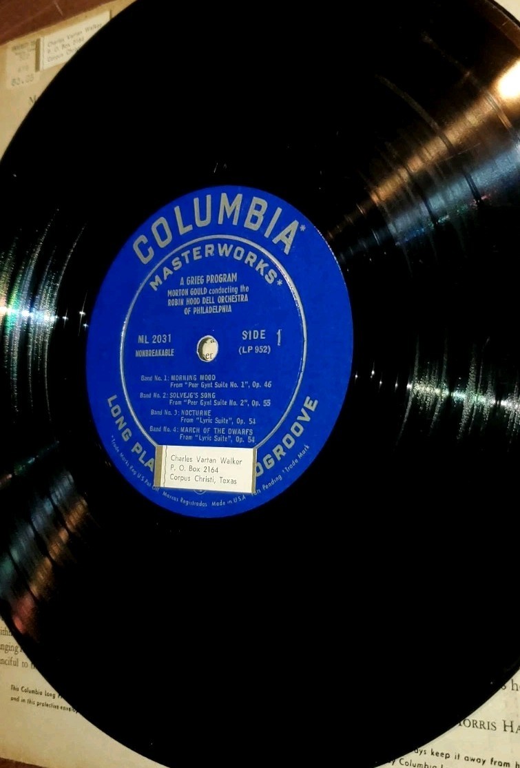 Grieg Program: GouldbRobin Hood Dell Orchestra Philadelphia 10″ LP 1949 Columbia