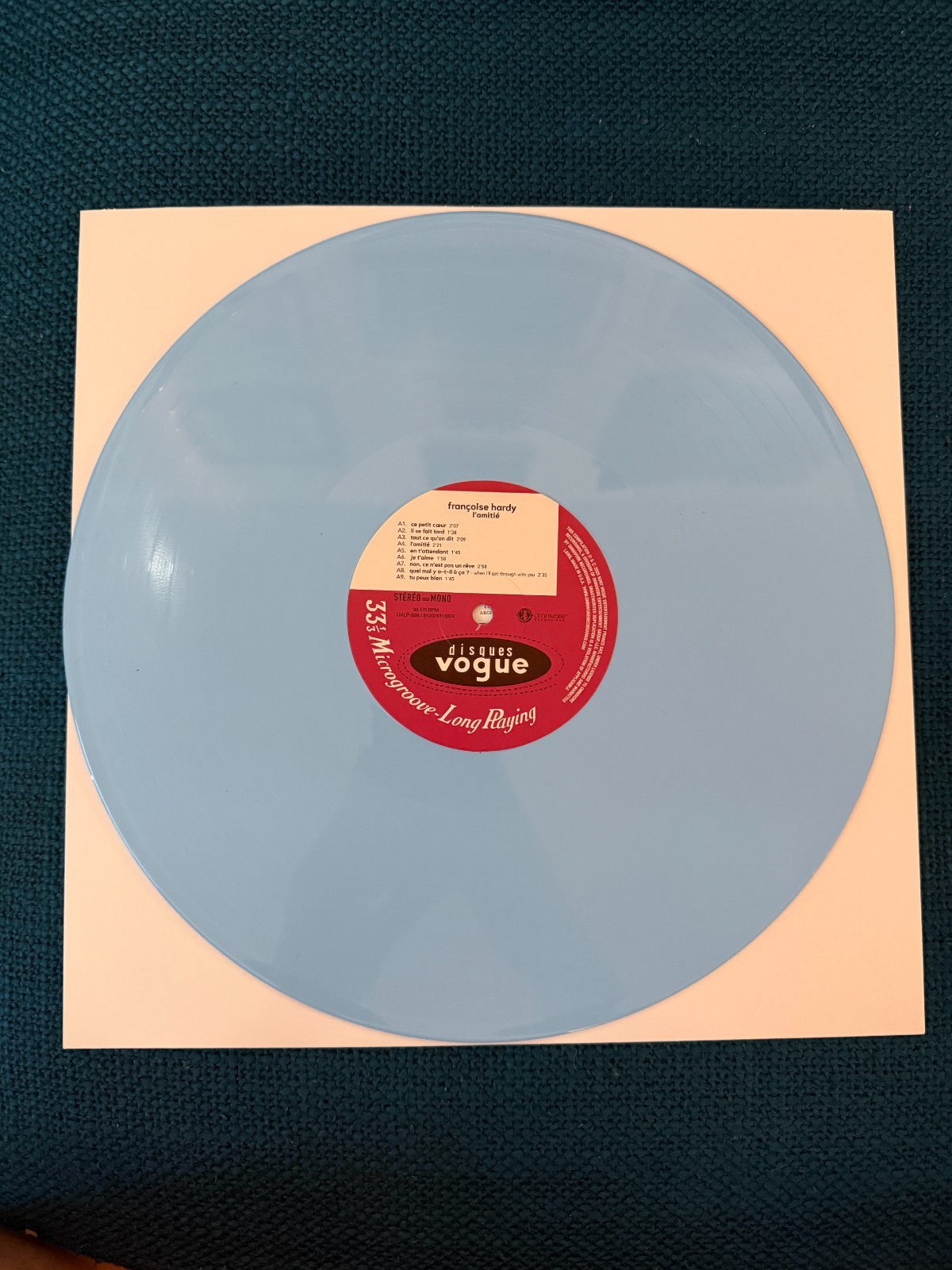 Francoise Hardy – L’amitie [Vinyl LP] Blue Colored Vinyl bonus tracks NM / NM