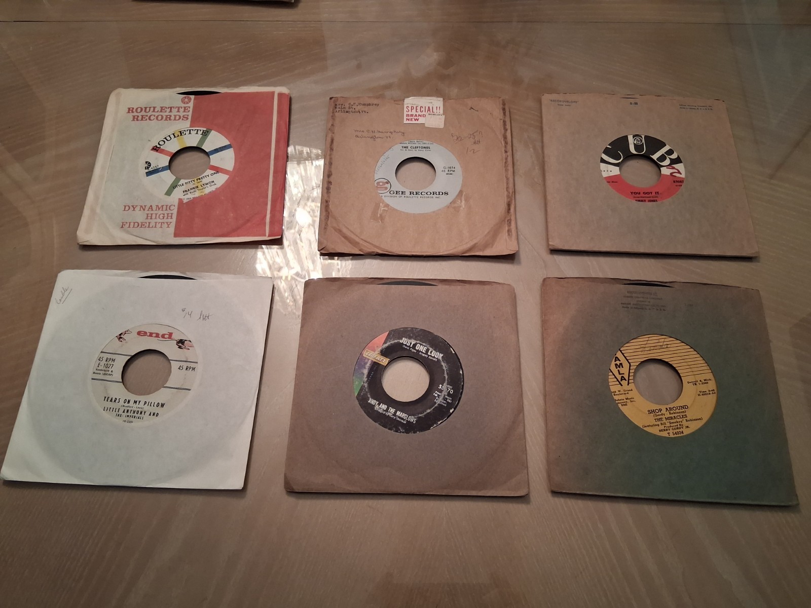168 Original 45 PM R & B, Doo Wop Related Rock, Country 1950’s 1960’s Records
