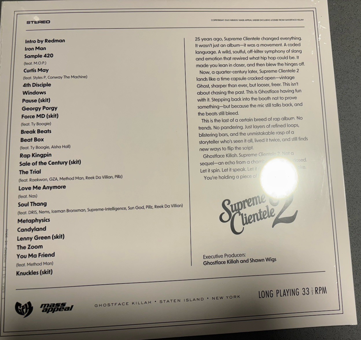 SUPREME CLIENTELE 2 (EXCLUSIVE COLORED 2XLP) Get on Down Variant /300 –In Hand
