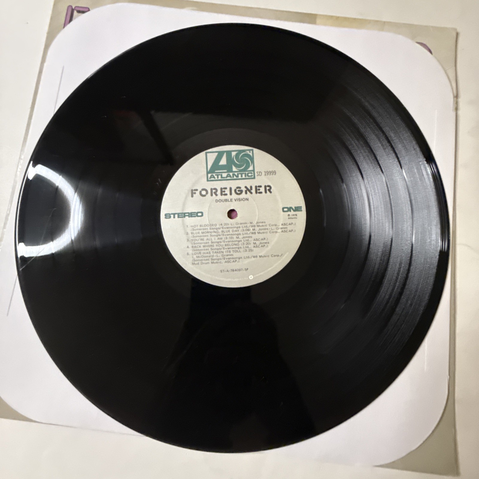 Foreigner Double Vision 1978 Atlantic SD19999 Original Vinyl LP VG+/VG