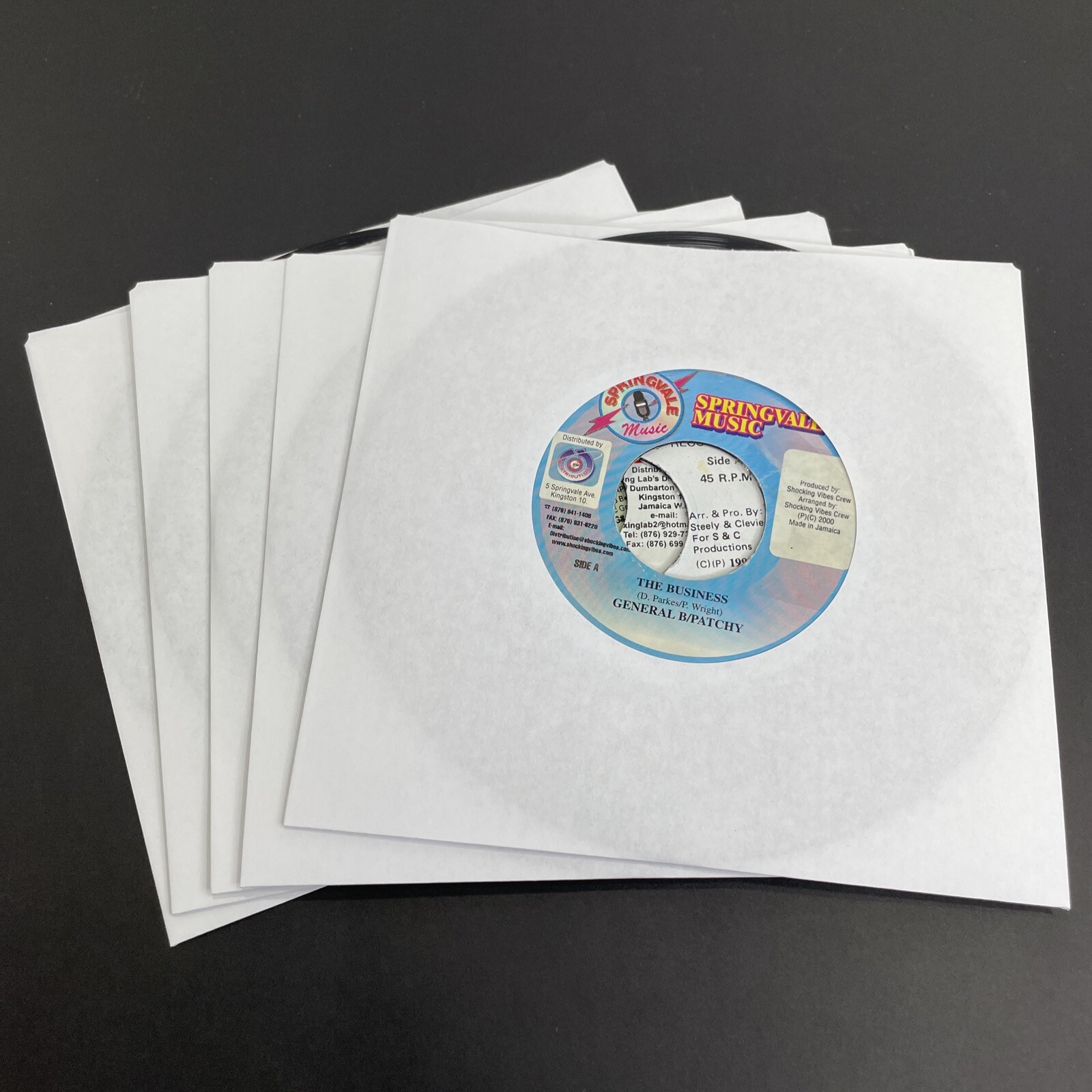 Jamaican Reggae Dancehall Lot 5 Vinyl Records 45rpm 7″ 1990’s Early 2000’s 071