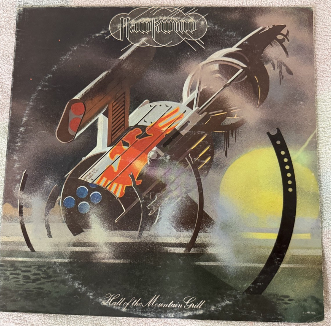 Hawkwind – Hall Of The Mountain Grill LP 1974 US UA-LA328-G