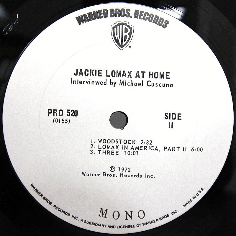 Michael Cuscuna / Jackie Lomax – “Jackie Lomax At Home” MONO 1972 – Interview LP