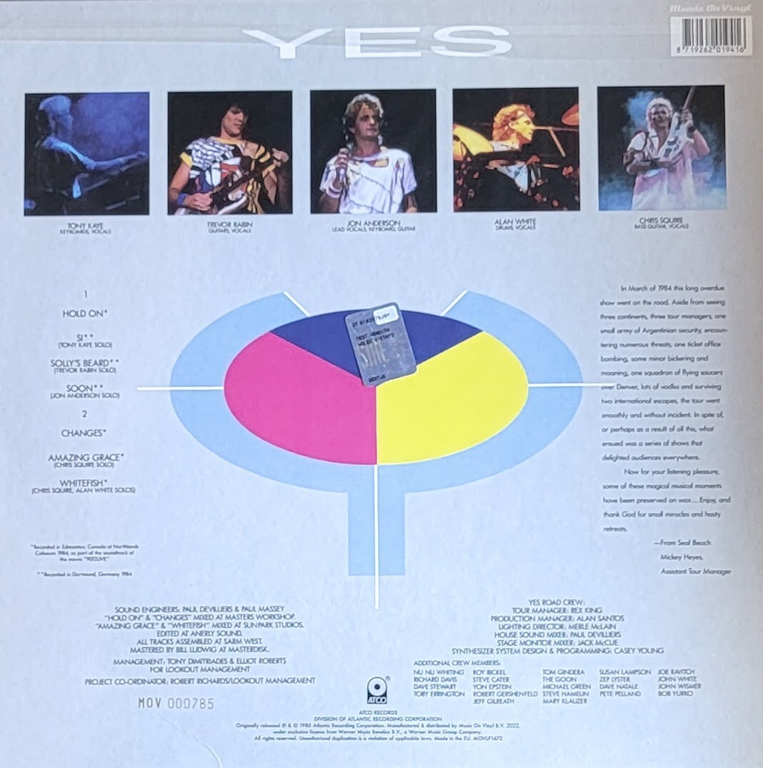 YES 9012 LIVE THE SOLOS – 180-GRAM ” SILVER ” VINYL LP ” NEW, SEALED “