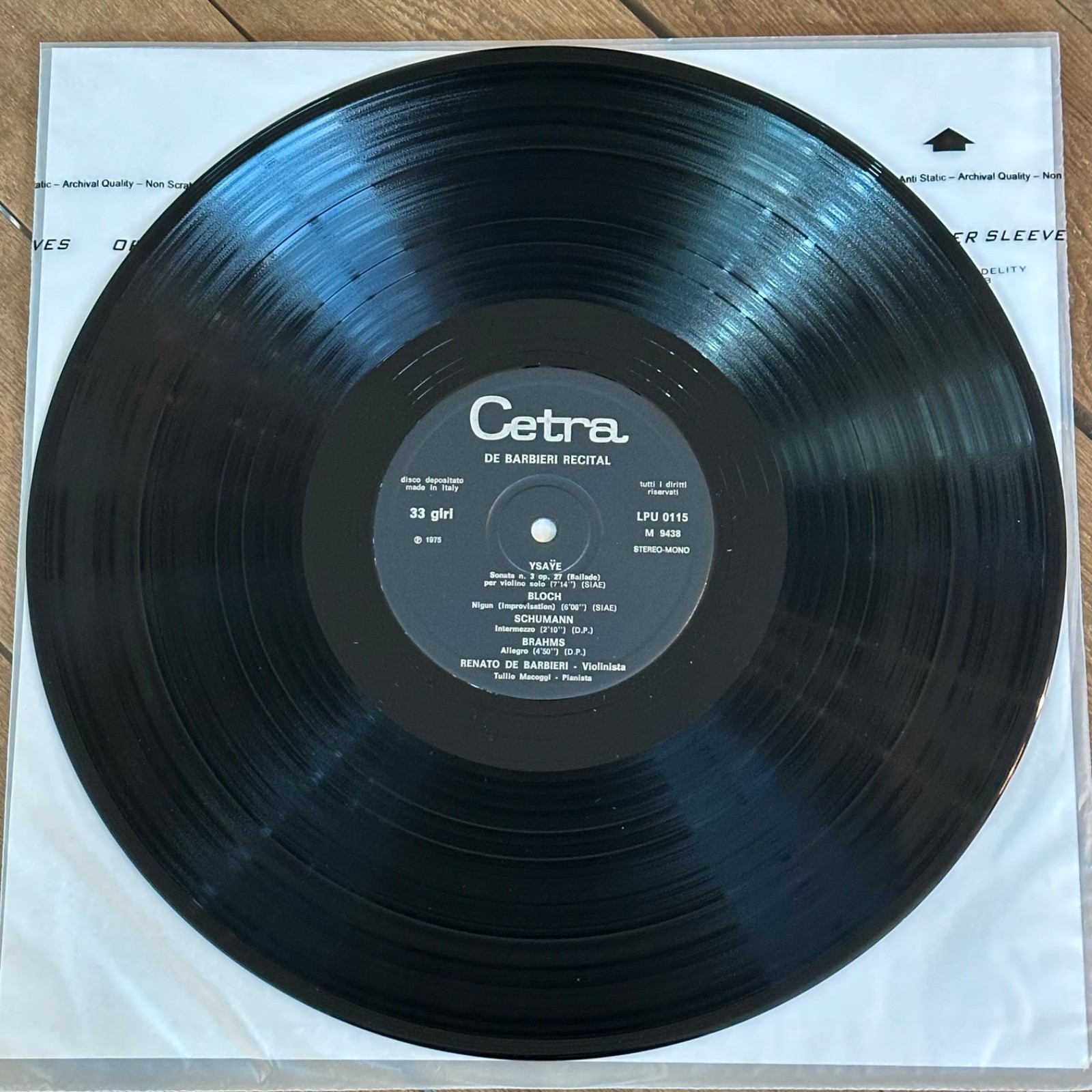 Renato De Barbieri Recital NM-! ED1 Certa lp LPU 0115 DG Italy Tullio Macoggi