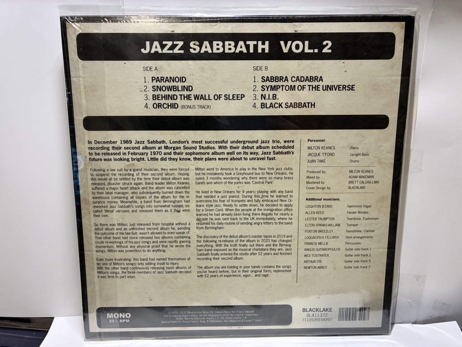JAZZ SABBATH Vol 2. Translucent Natural Vinyl New Vinyl LP RSD 2022 used