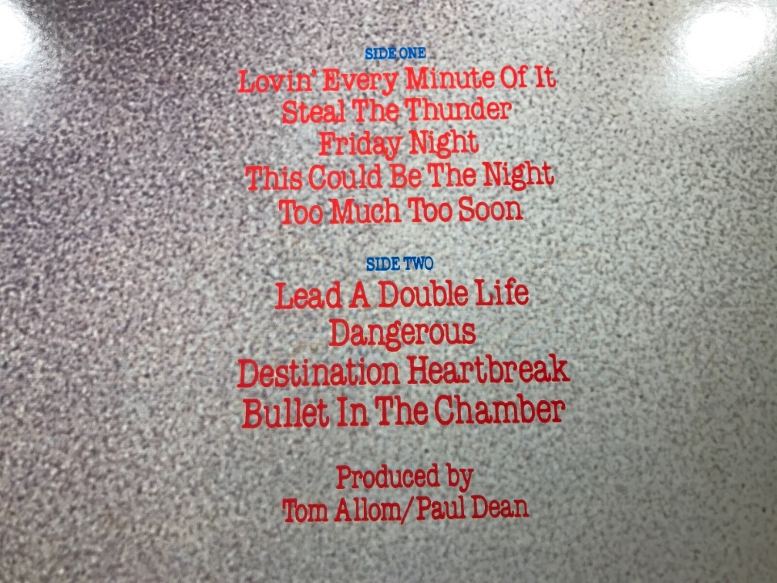 L3-5 LOVERBOY Lovin’ Every Minute Of It … 1985 … FC 39953 – RECORD – ROCK