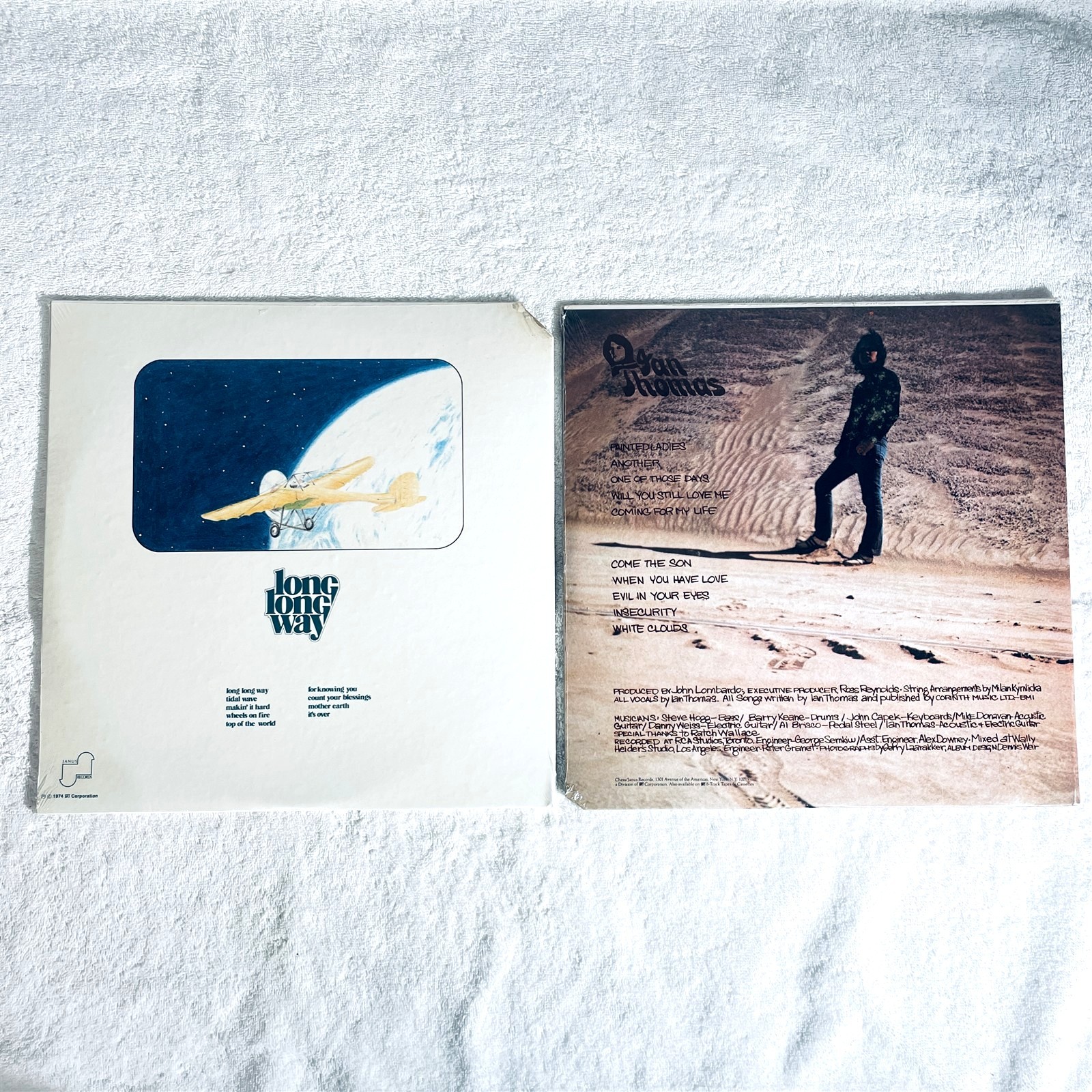 (2) SEALED LP’s – Ian Thomas “Long Long Way”,”Self-Titled S/T” 1970’s Blues/Rock
