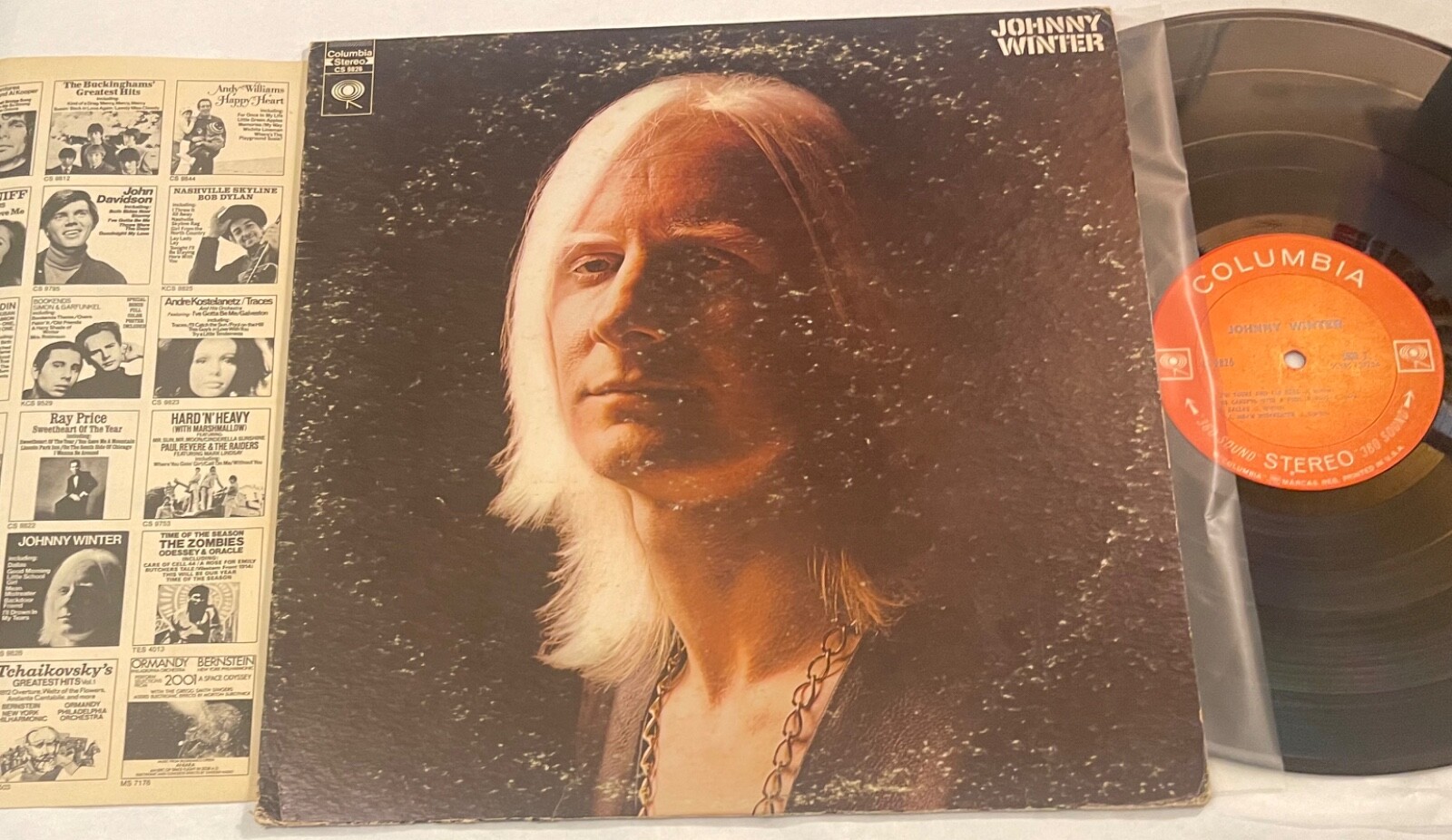 JOHNNY WINTER Self Titled 1969 COLUMBIA CS-9826 LP 2-eye VG++