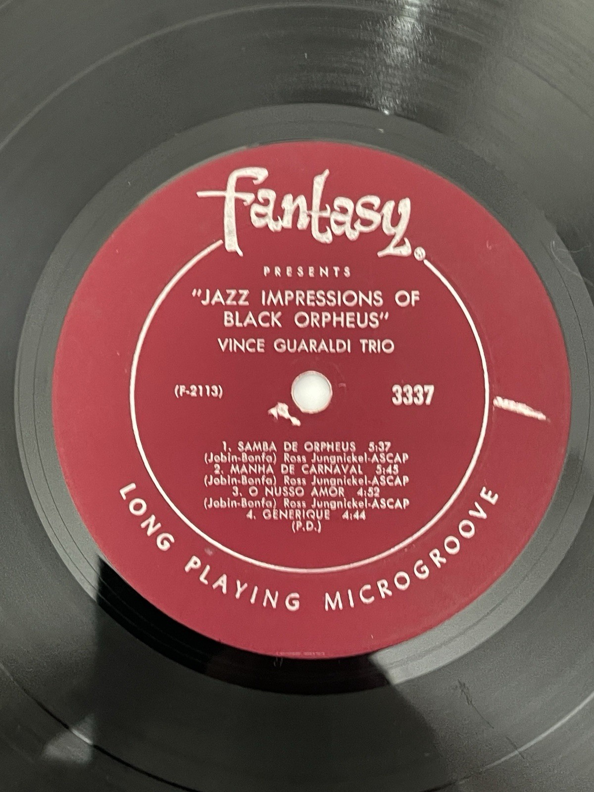 ✨Vince Guaraldi Trio✨Jazz Impressions of Black Orpheus – Fantasy 3337 LP VG+