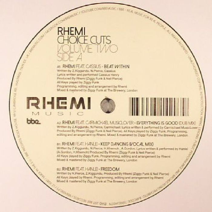 Rhemi – Choice Cuts Vol 2 12″ Vinyl BBE 420ELP2 Soulful Vocal House Hanlei NEW