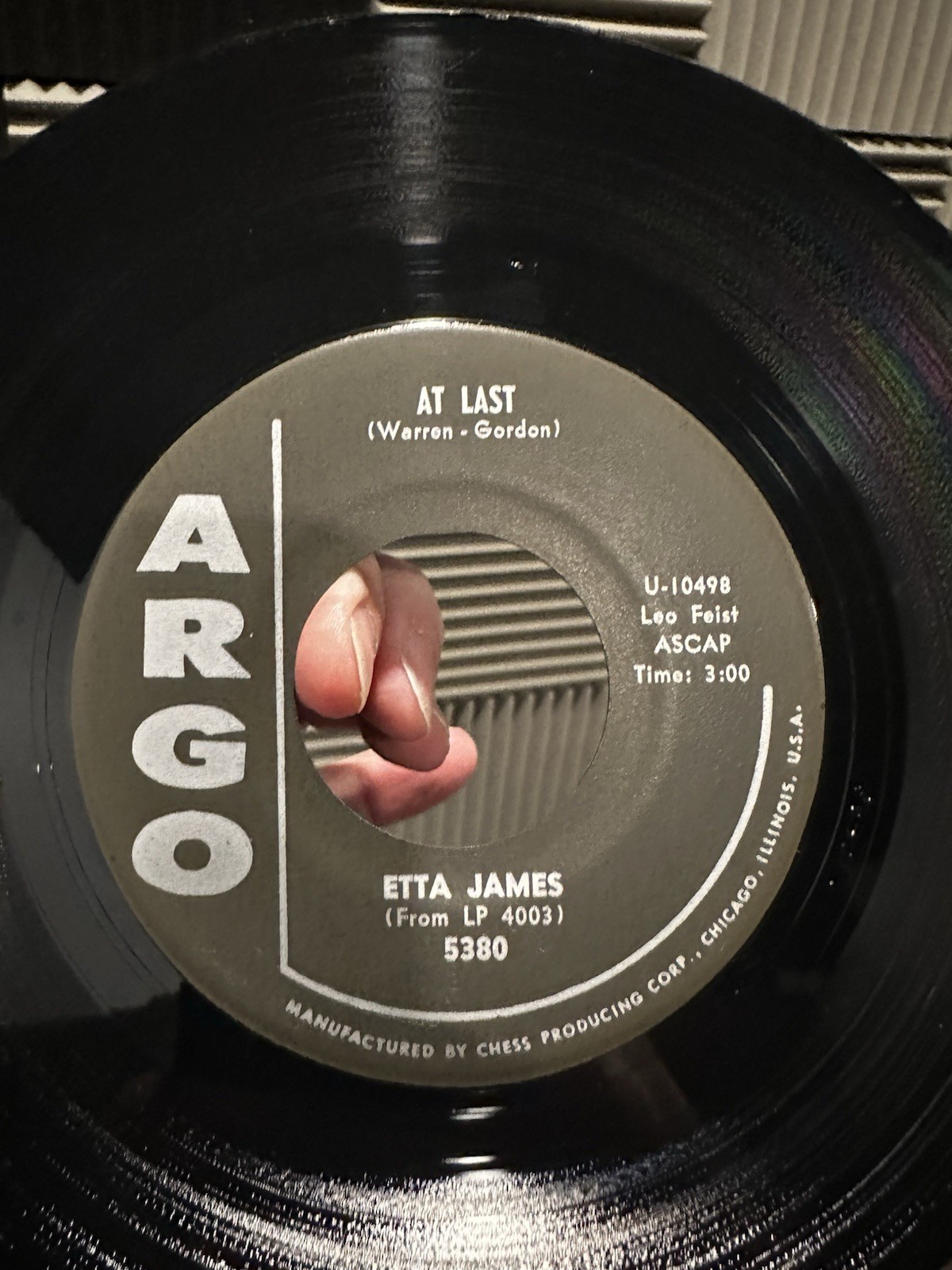 Etta James At Last / I Just Want To Make Love To You 45 OG 1961 ARGO – TOP SHELF
