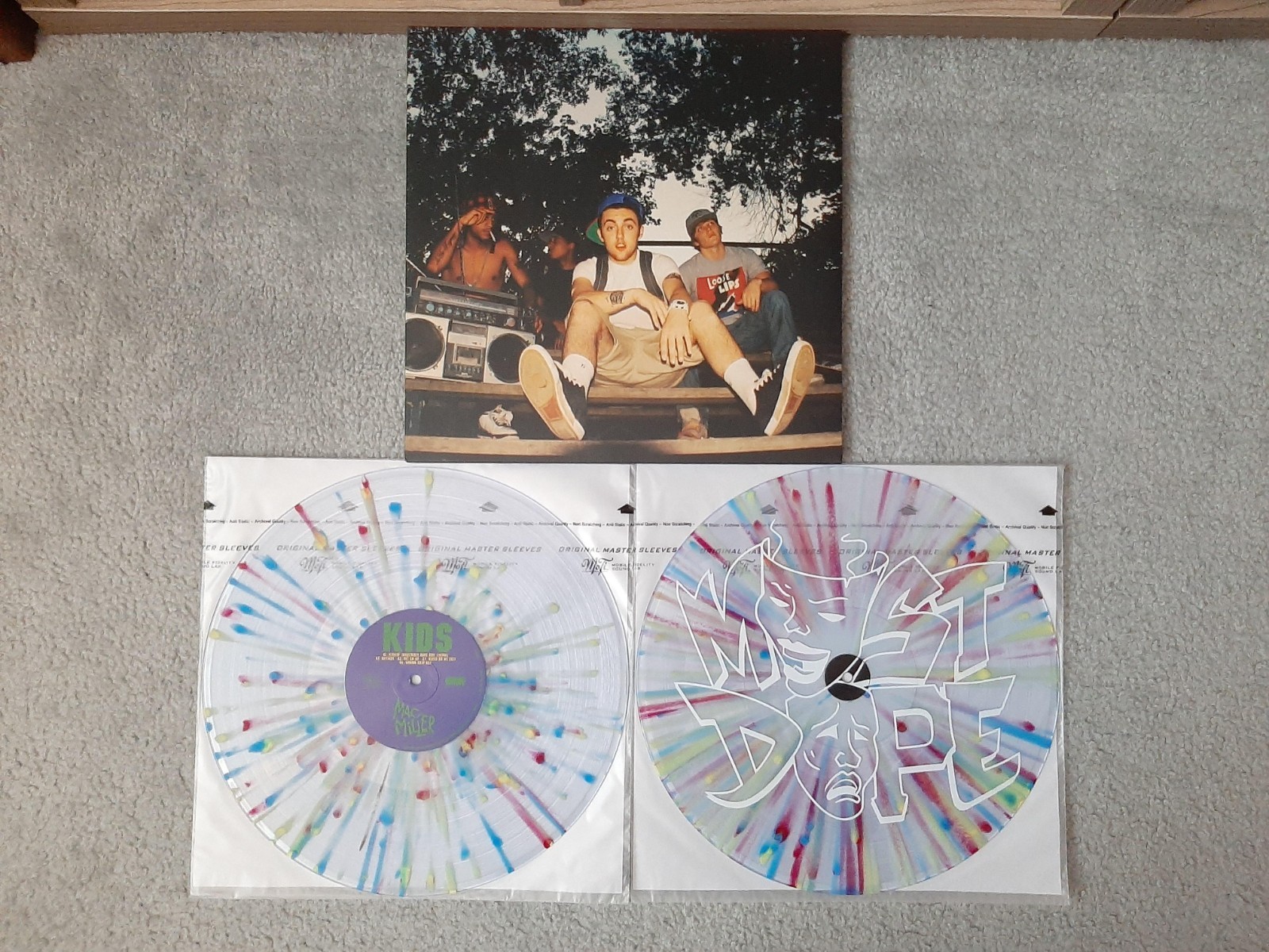 Mac Miller – K.I.D.S. Fat Beats Rainbow Splatter Vinyl /500. Condition is “New”