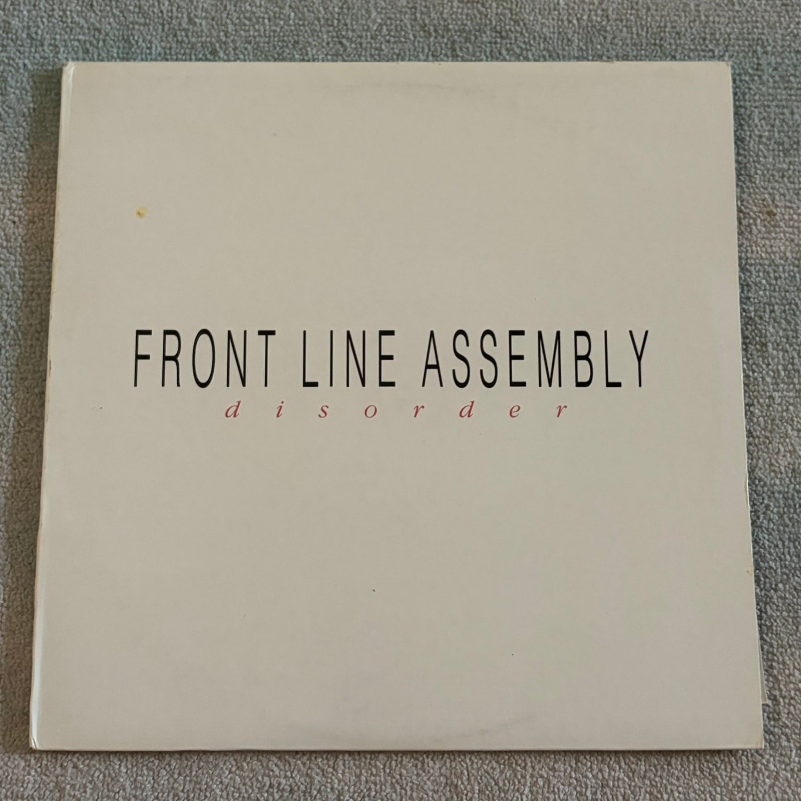 Front Line Assembly – Disorder LP Record 1988 Wax Trax! Industrial EBM 33 RPM