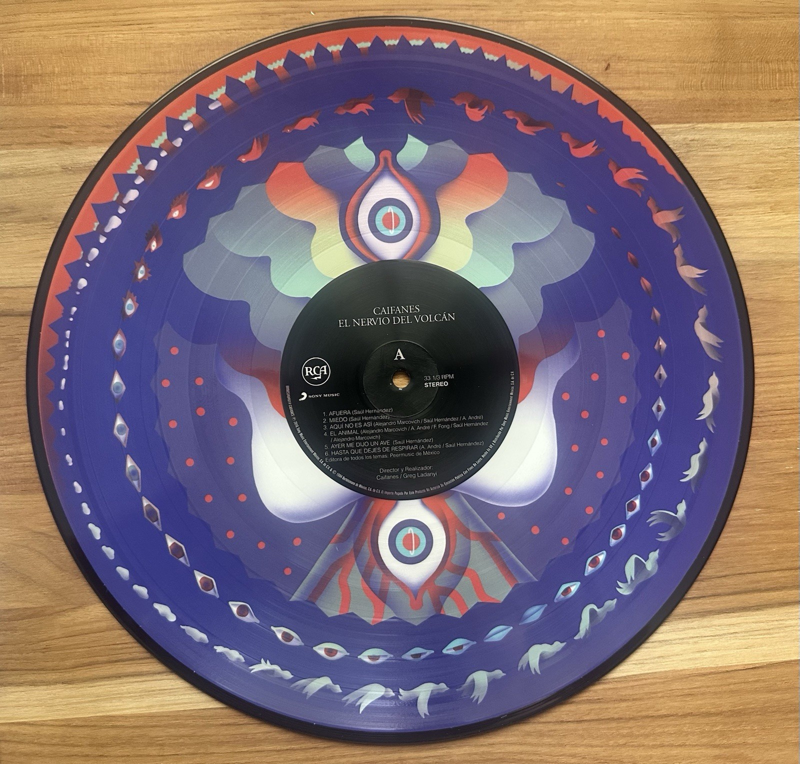 Caifanes El Nervio del Volcan LP Vinyl Record Zoetrope Picture Disc Rare