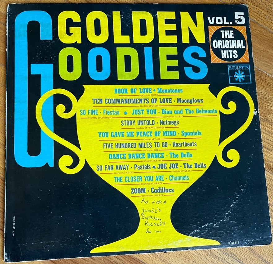 Golden Goodies Vol 5 LP Vinyl Record Roulette R 25215 Mono 1963 Doo Wop VG+