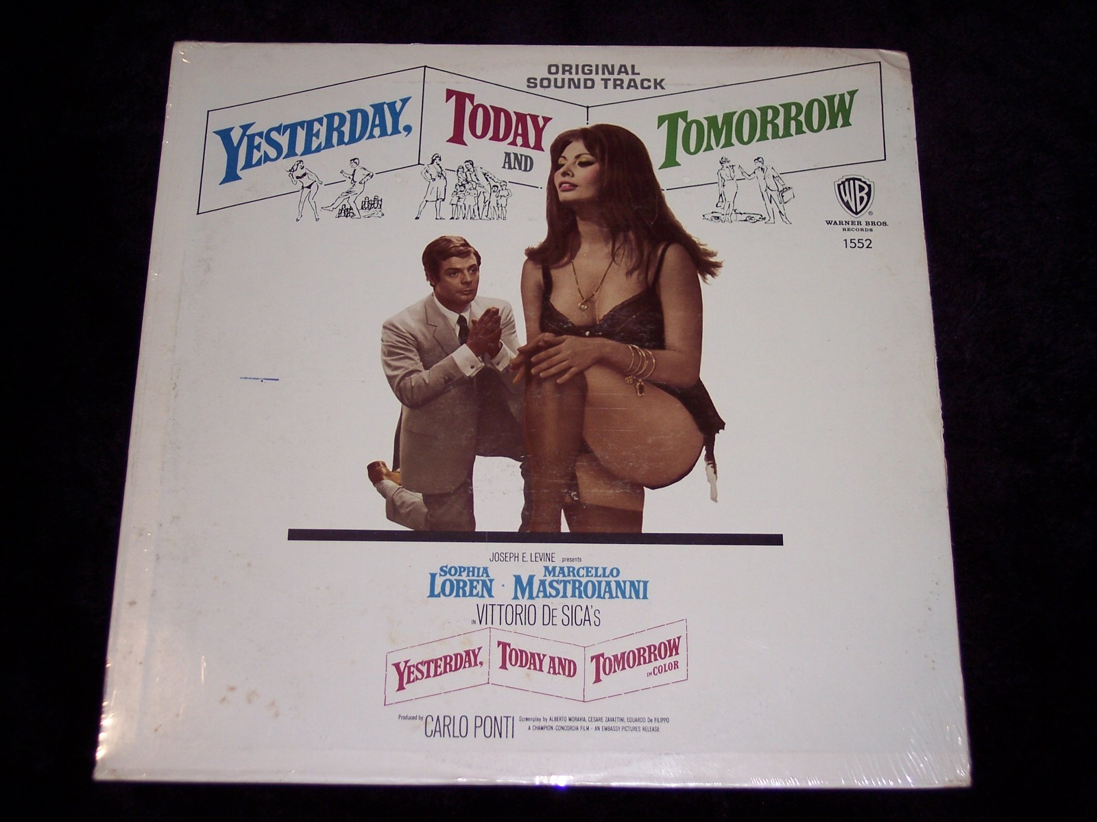 “YESTERDAY, TODAY AND TOMORROW”, THE NEW, SEALED ORIG. LP WITH SOPHIA & MARCELLO