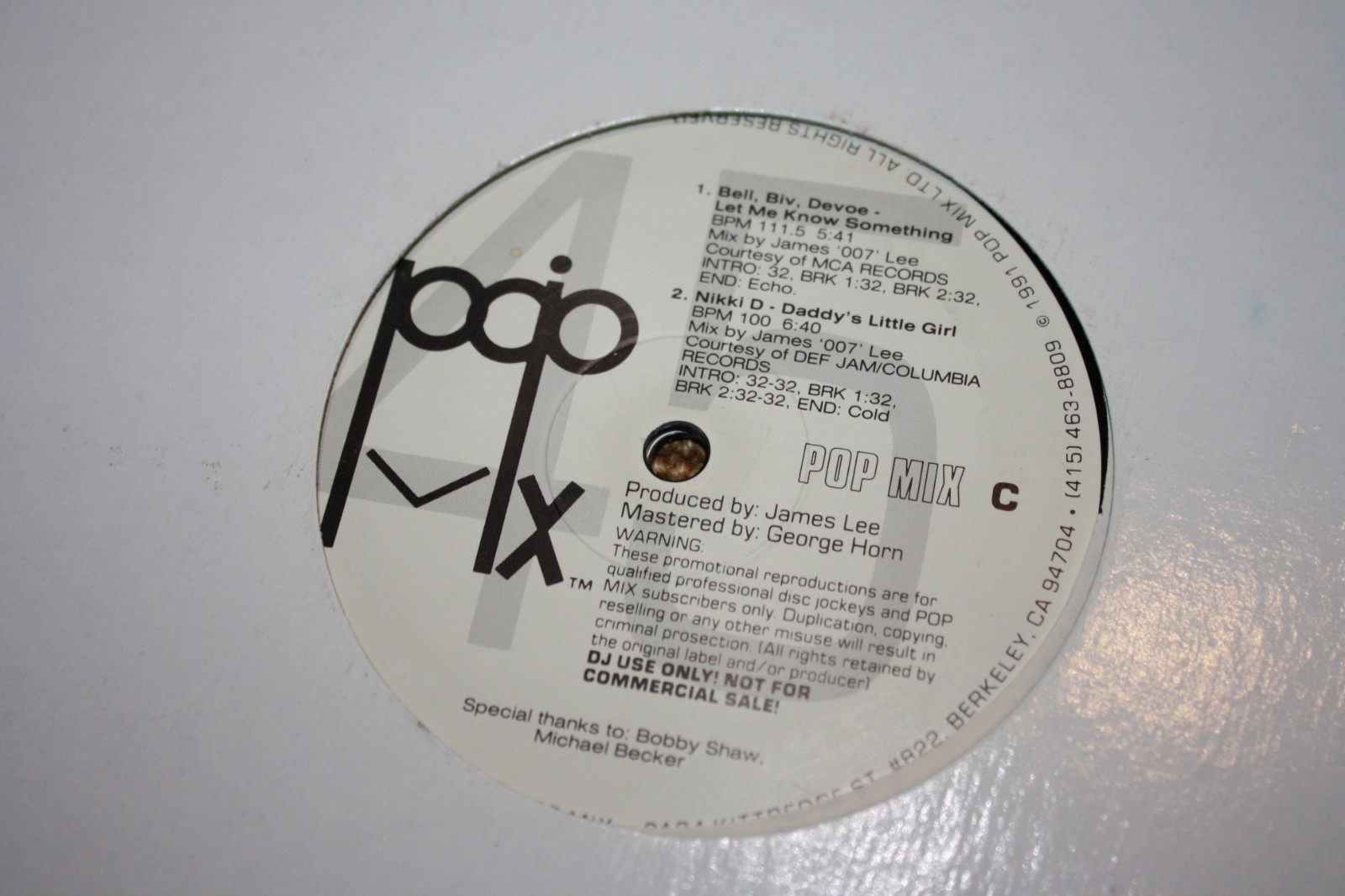 Pop Mix- Seq. 2 Program 3 LP 2×12″ DJ Mix Vinyl 1991 TP9101, House, R&B, Hip Hop