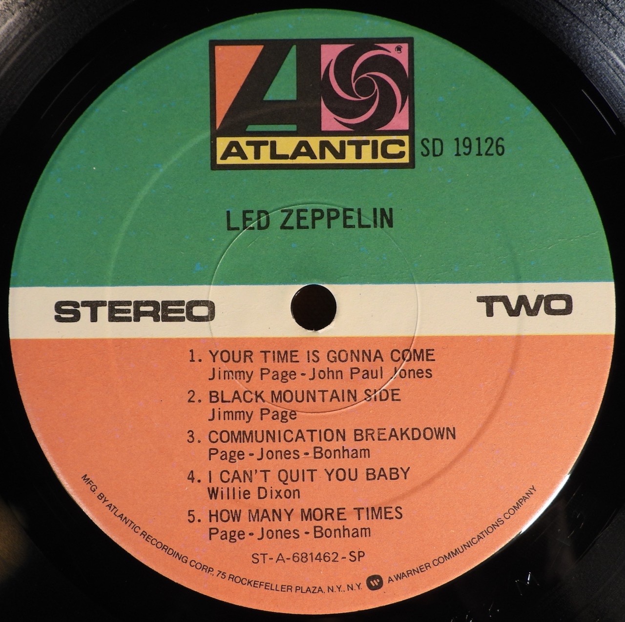 Led Zeppelin ‎– Led Zeppelin LP 1977 US Reissue Specialty Pressing VG