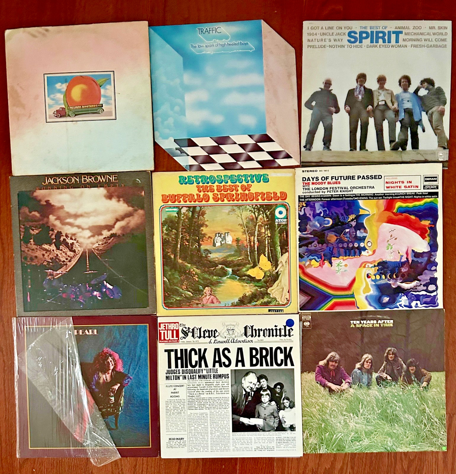 60s/70s Classic Rock Record Collection (9 LPs) Vintage Vinyl Lot