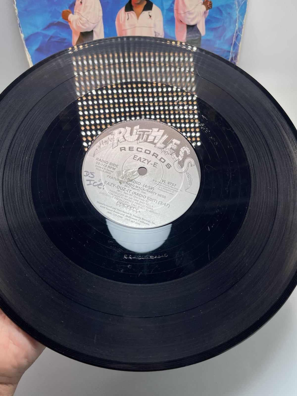 EAZY-E: Eazy-Duz-It 12″ Vinyl Record EP w/ Radio +Ruthless Villain 1988 P-3