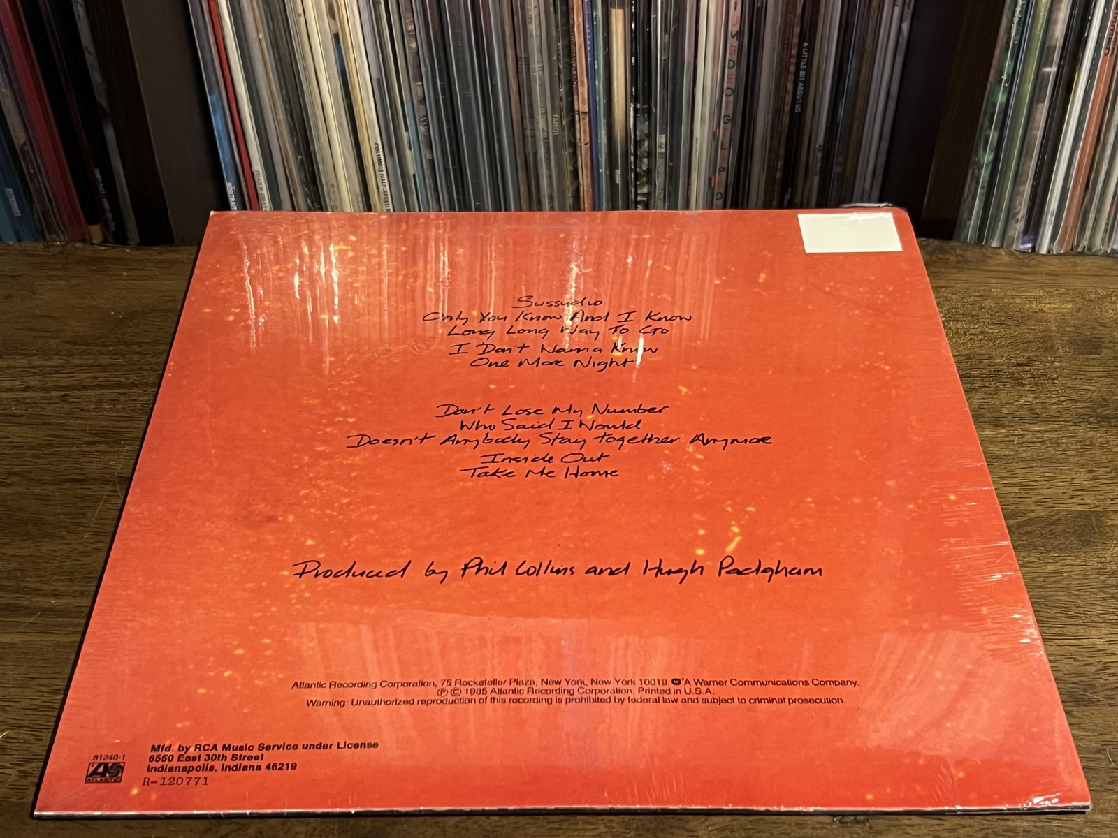 Phil Collins – No Jacket Required (LP, Album, Club, SRC) (Mint (M)) – 3460357386