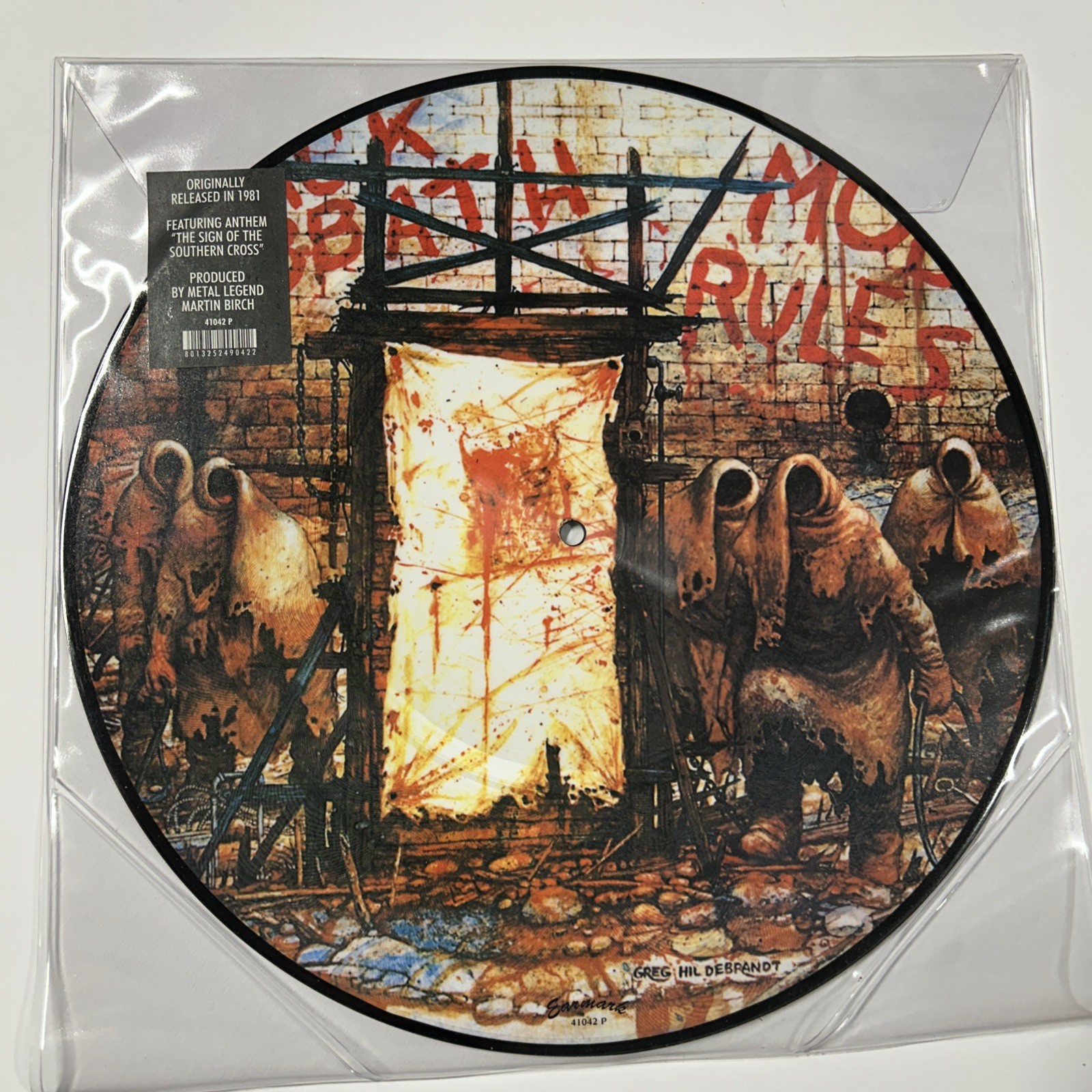 Black Sabbath Mob Rules LP 2006 Earmark 41042P Picture Disc Italy Heavy Metal