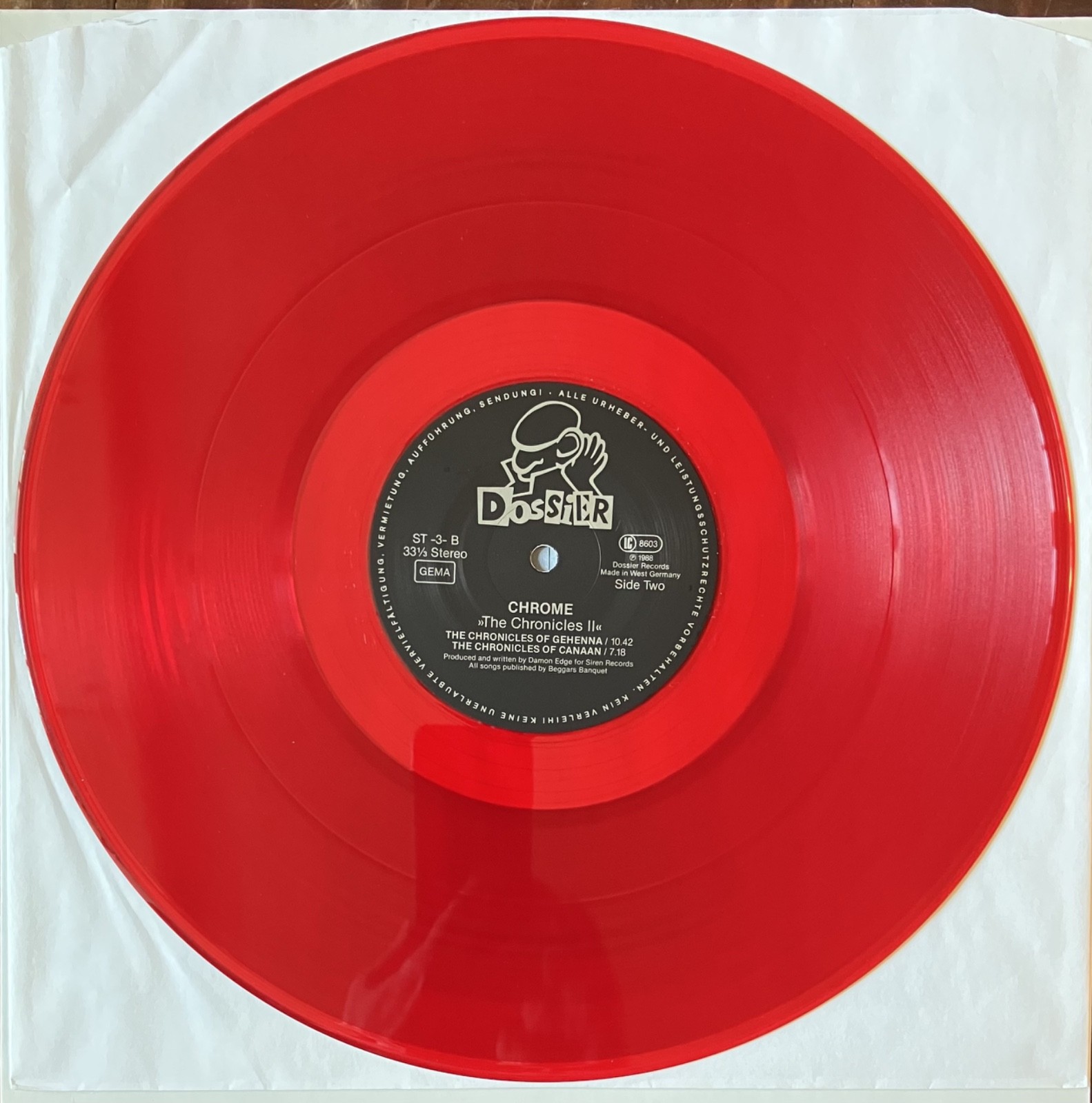 Chrome The Chronicles II feat. Damon Edge Vinyl LP TESTED ’88 Dossier 1st Press.
