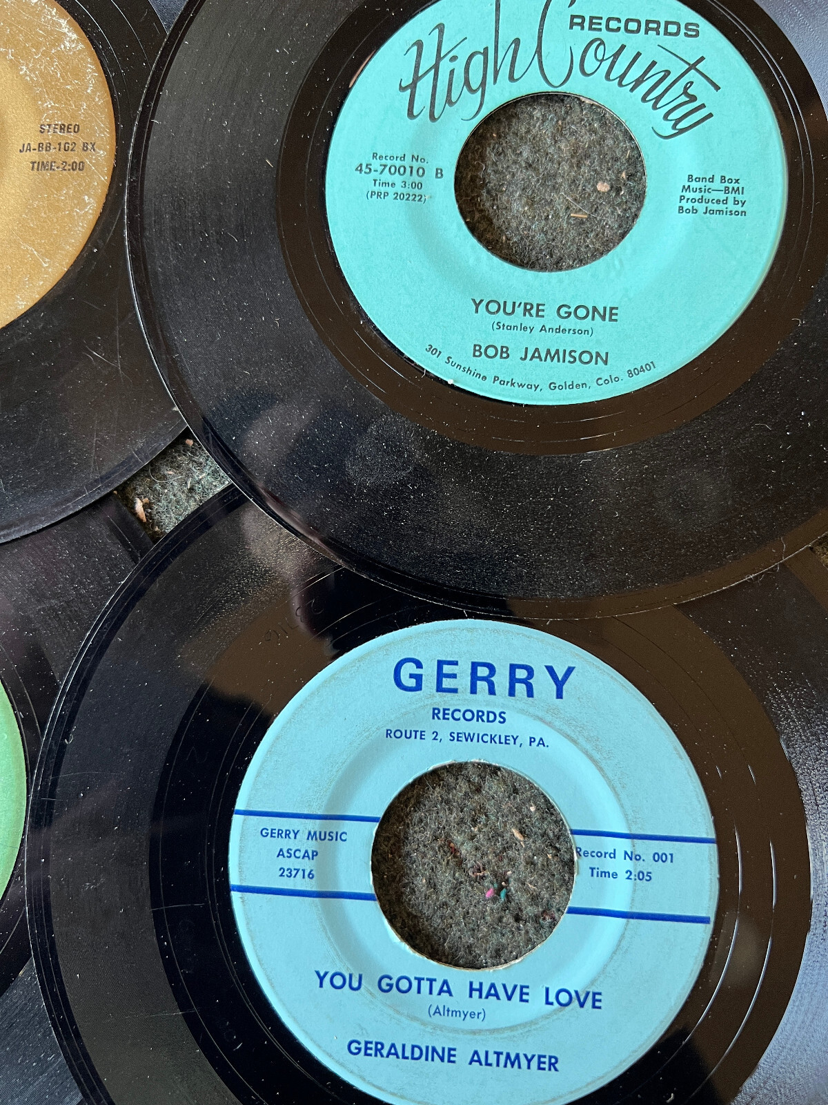 Lot of 9x PRIVATE/UNKNOWN?/CUSTOM/Honky-Tonk/Hillbilly/C&W 7″ 45rpm Singles #12